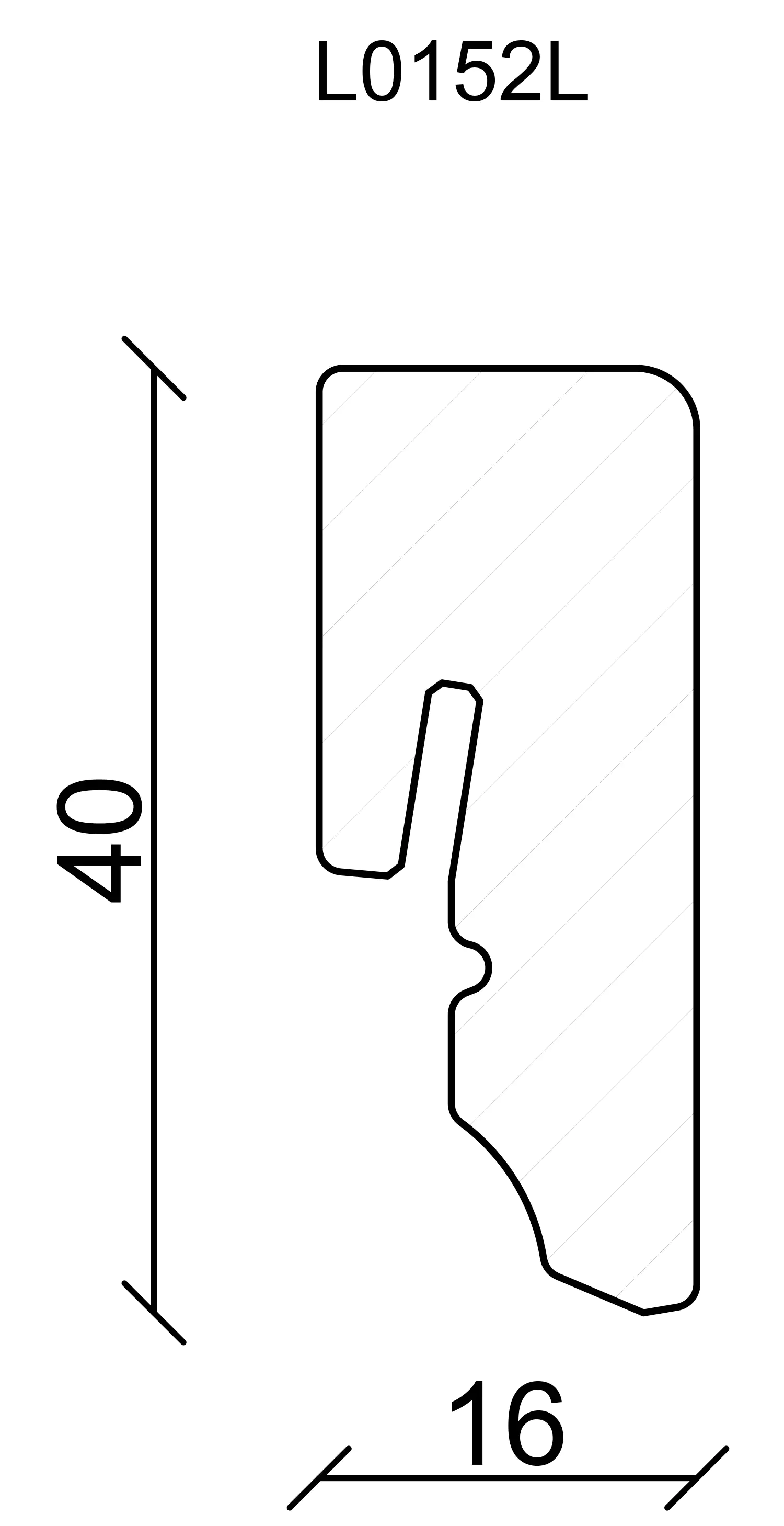 9010115130999_2146177 FN Neuhofer Sockelleiste eckig RAL9010 240 cm 40 x 16 mm Fichte/Kiefer
