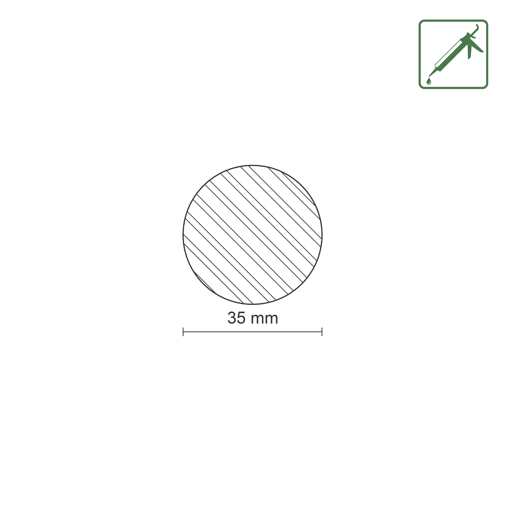 FN Neuhofer Rundstab glatt 100 cm 35 x 35 mm Buche