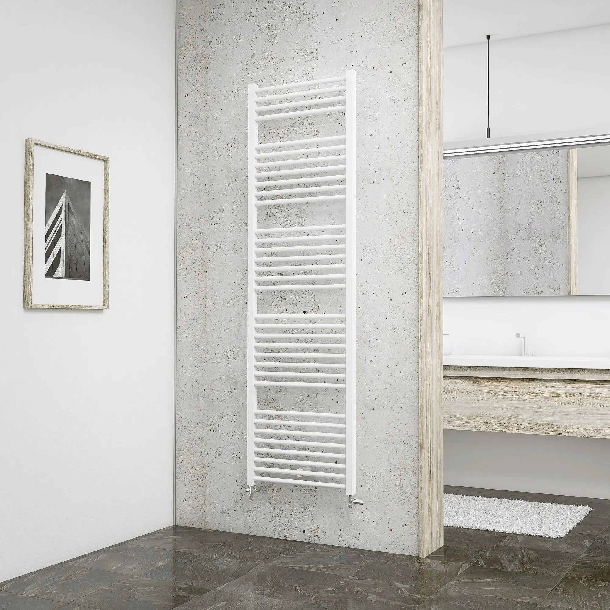 Schulte Design-Heizkörper Turbo 169,5 x 50 cm alpinweiß 782 W