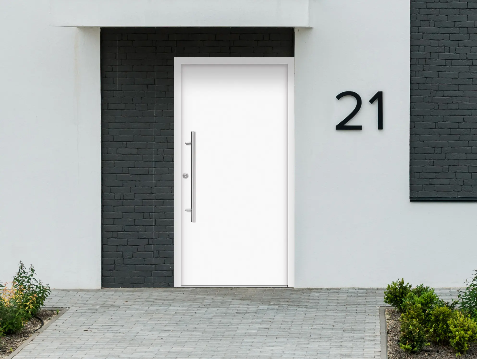 Splendoor Haustür Passivedoor Premium B05 Weiß DIN Links 100 x 210 cm