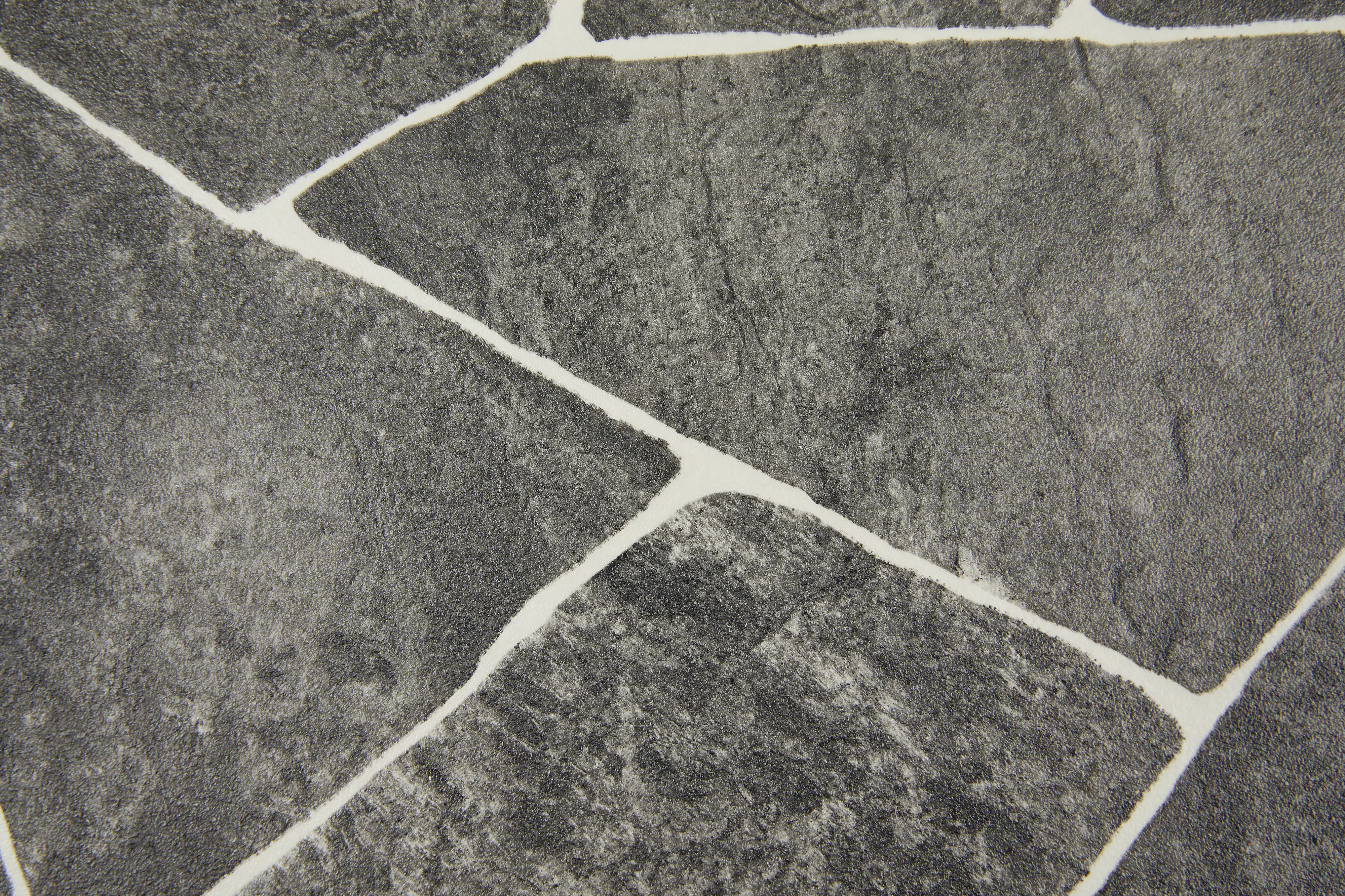 Bodenbelag Vinyl 4 m Bruchsteinoptik anthrazit