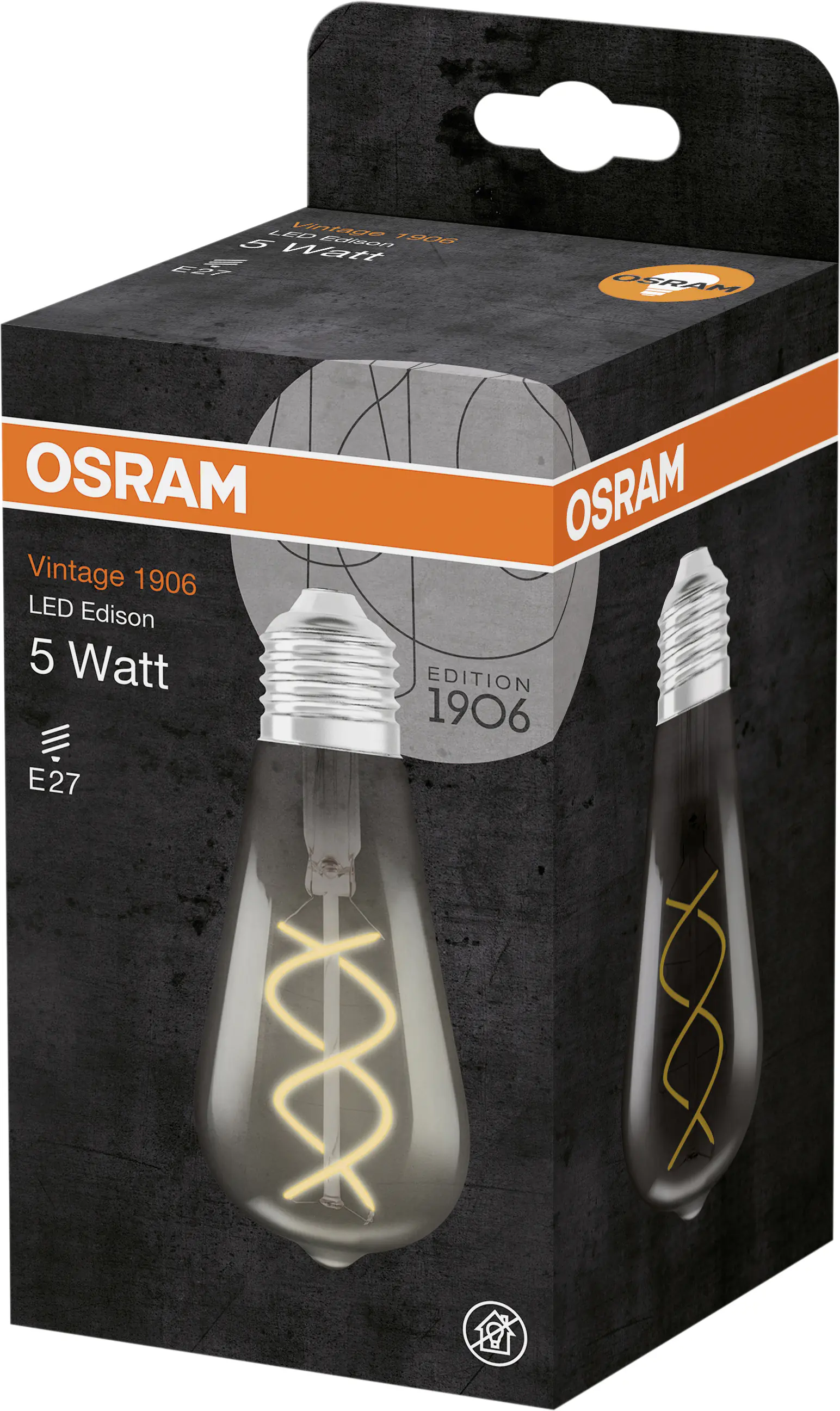 Osram LED Leuchtmittel Vintage 1906 Clas ST E27 4W warmweiß, rauch klar