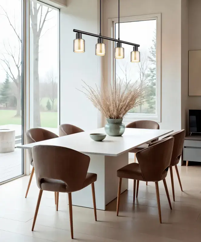 Globo Hängeleuchte Villegas 62 x 8 x 120 cm L x B x H schwarz-chrom matt