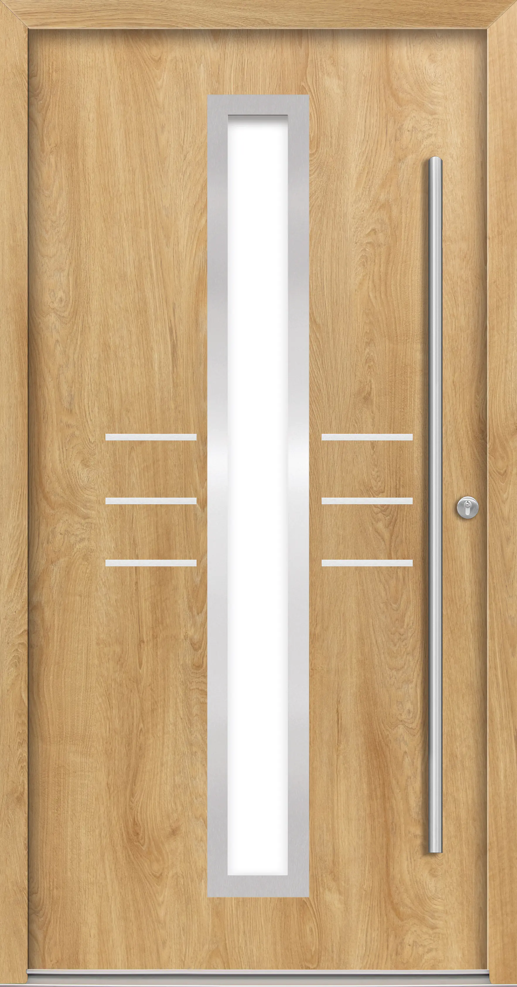 Splendoor Haustür Passivedoor Premium B07 Eiche Natur DIN Rechts 110 x 210 cm