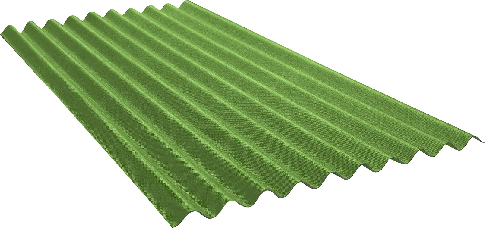 Onduline Bitumenwellplatte Ondalux 200 x 95 cm 2,6 mm grün Onduline Bitumenwellplatte Ondalux 200 x 95 cm 2,6 mm grün