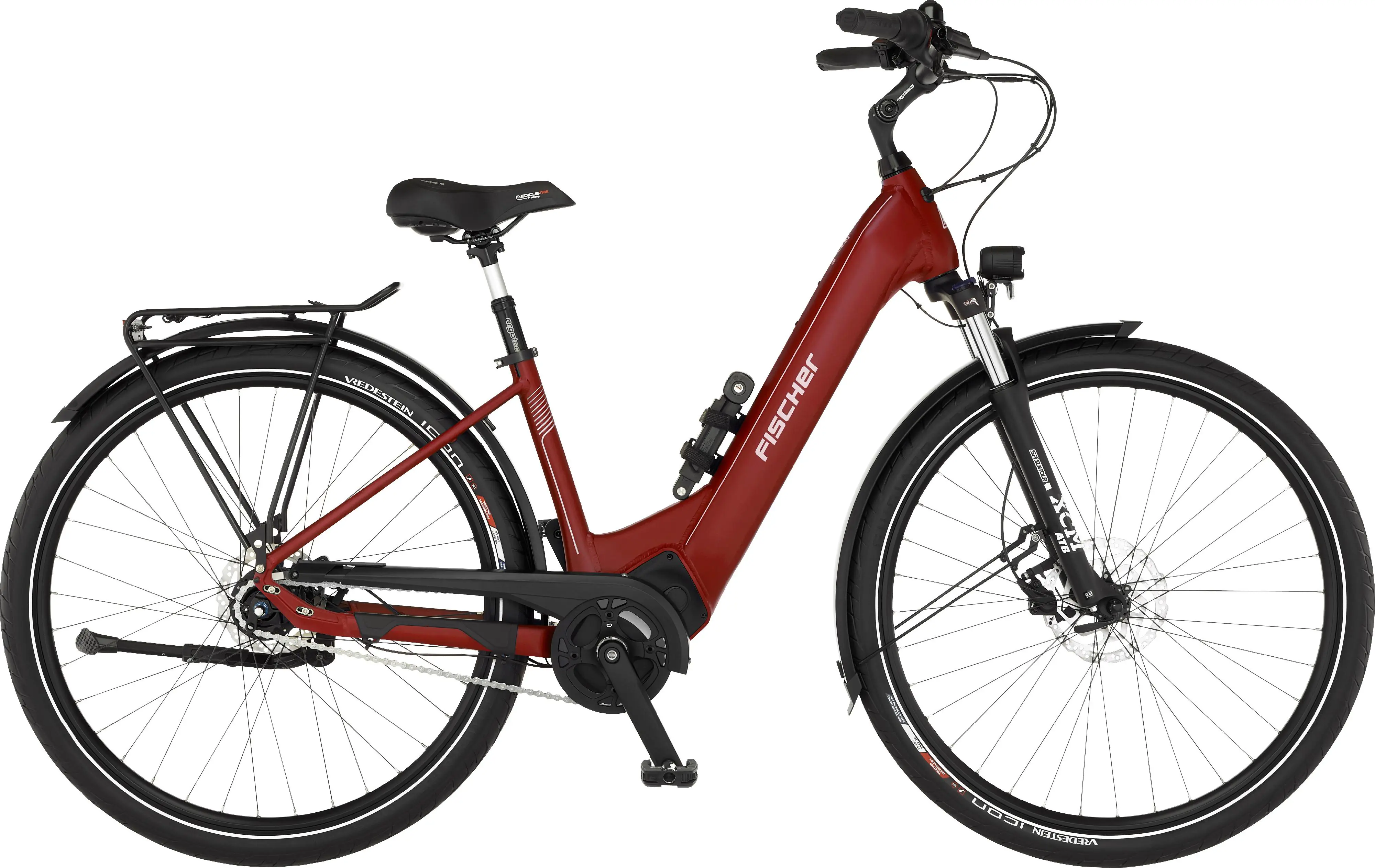 Fischer E-Bike Cita 7.8i 28 Zoll 43 cm 7-Gang 522 Wh bordeaux rot