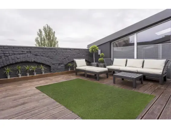 Andiamo Kunstrasen Sydney 2 x 3 m grün mit Drainagelöchern