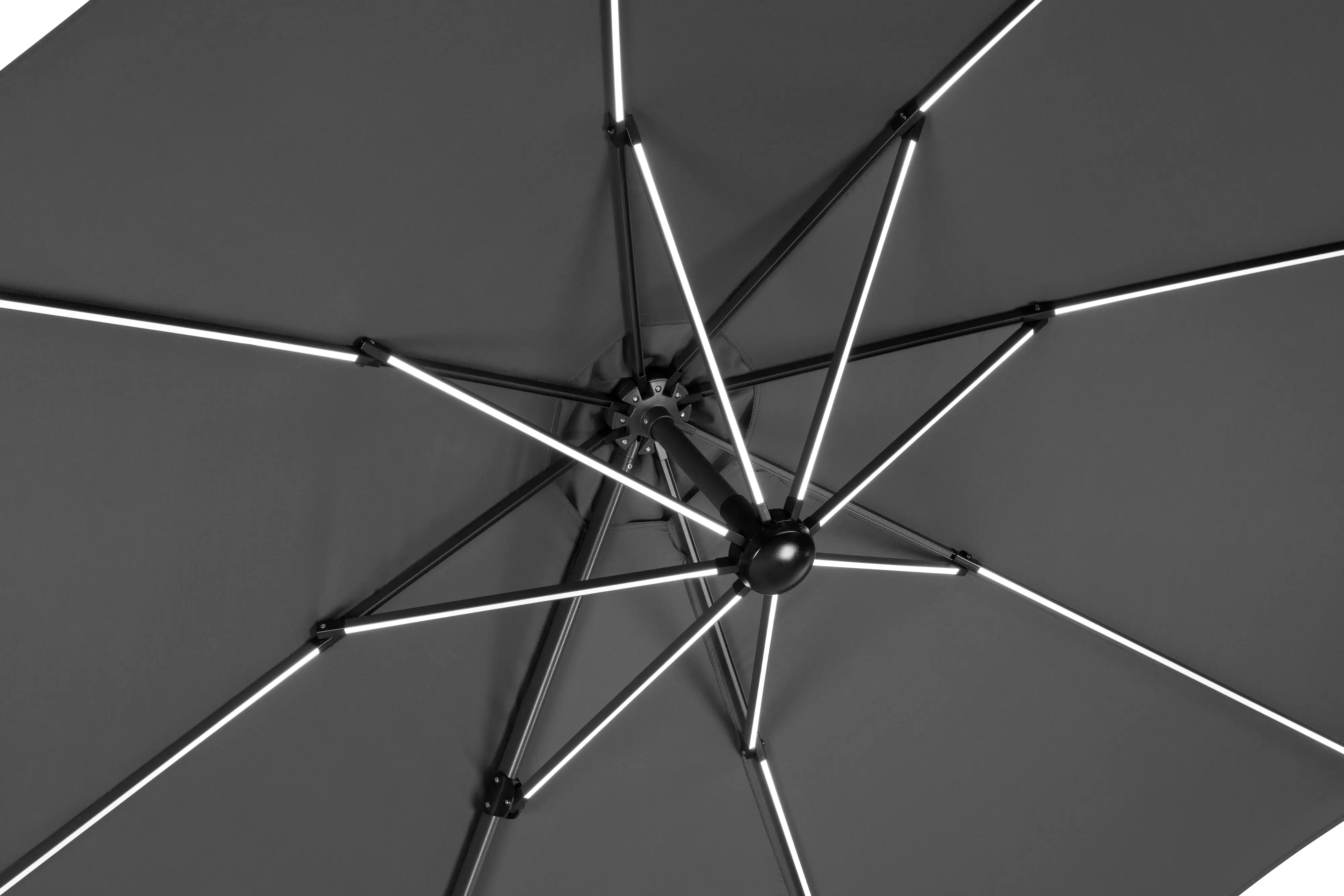 Schneider Ampelschirm Rhodos Blacklight anthrazit Ø 300 cm Schneider Ampelschirm Rhodos Blacklight anthrazit Ø 300 cm