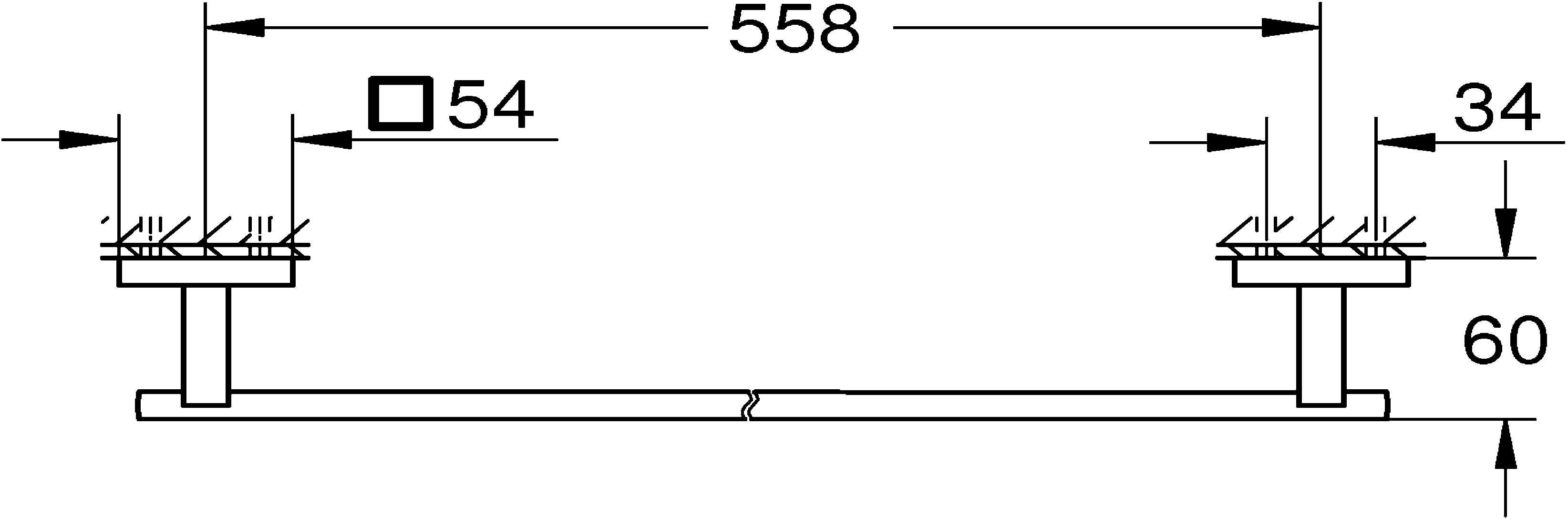 Grohe Start Cube Badetuchhalter supersteel klebbar