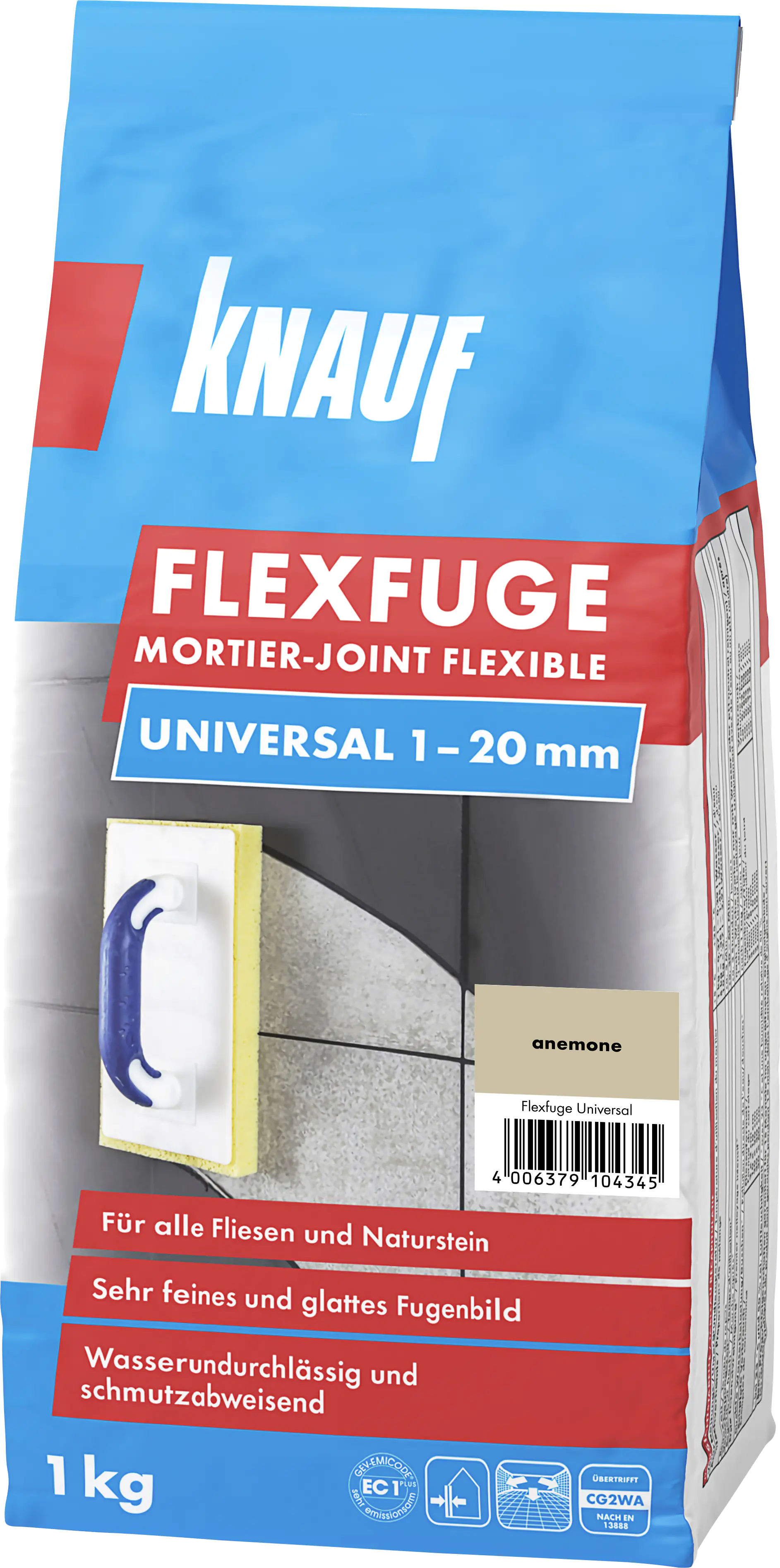 Knauf Fugenmörtel Flexfuge Universal 1 - 20 mm anemone 1 kg