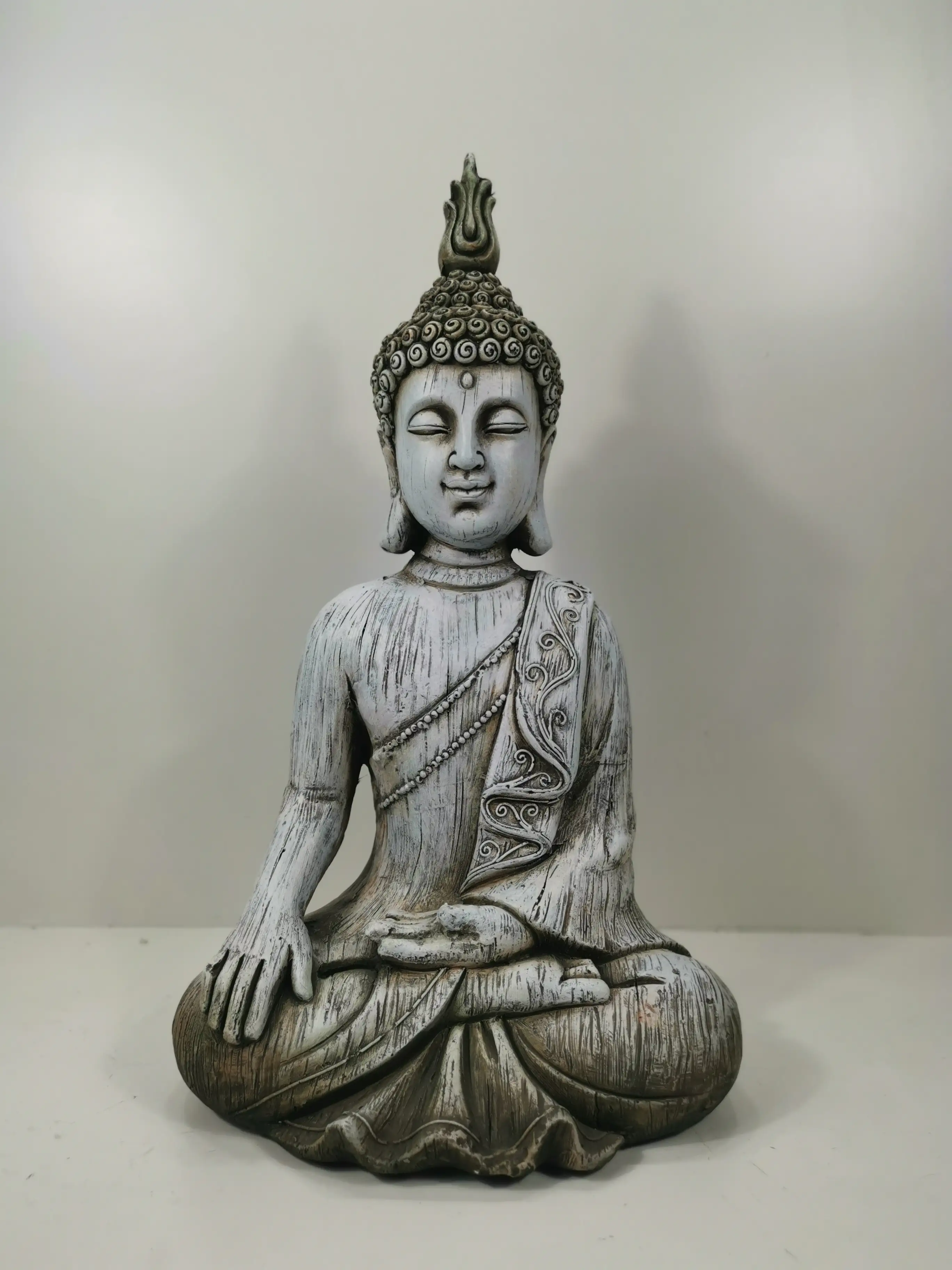 TrendLine Dekofigur Buddha 43 x 30 x 53 cm grau