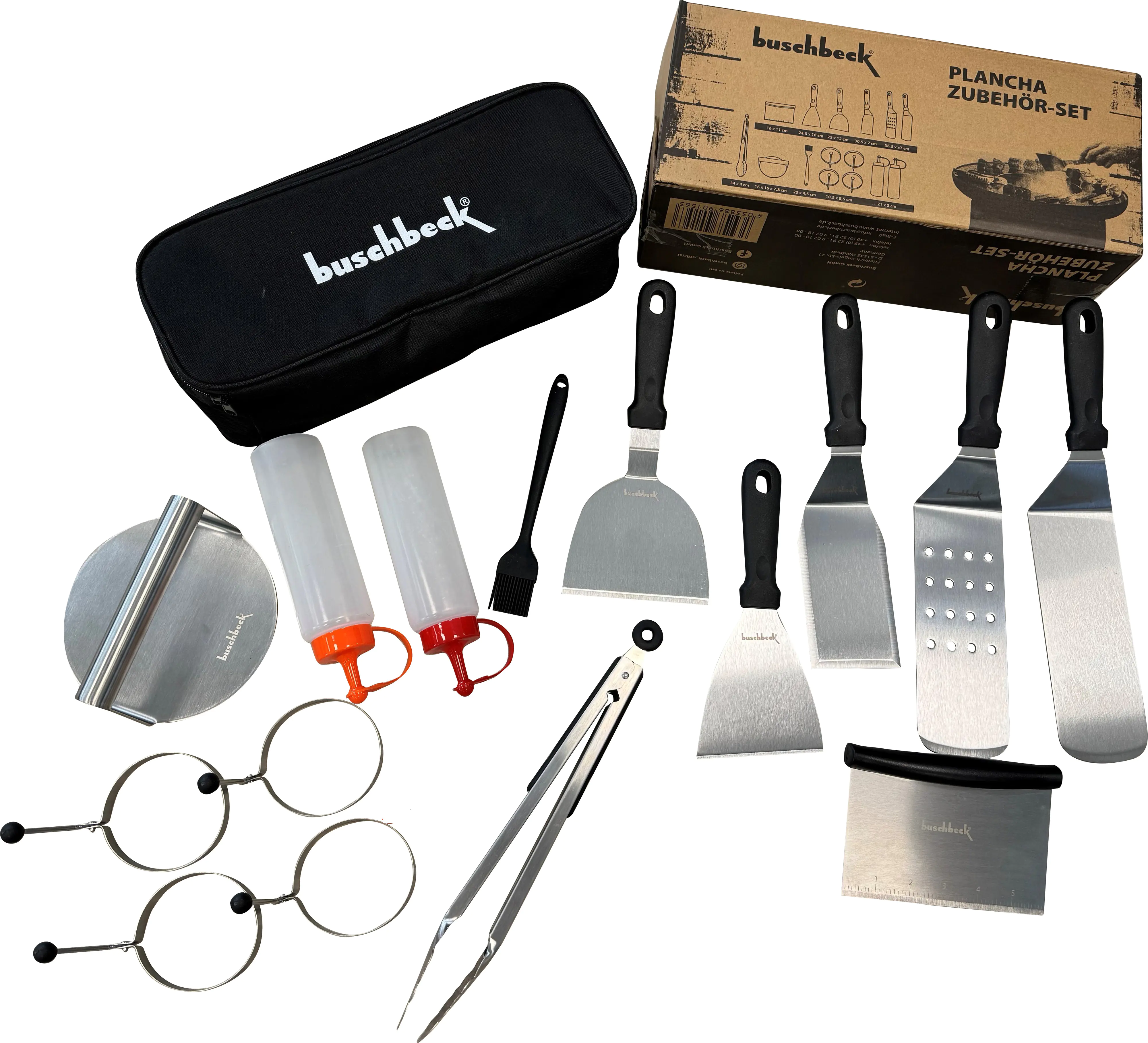 Buschbeck Plancha-Set 16-teilig Inkl. Aufbewahrungstasche Buschbeck Plancha-Set 16-teilig Inkl. Aufbewahrungstasche