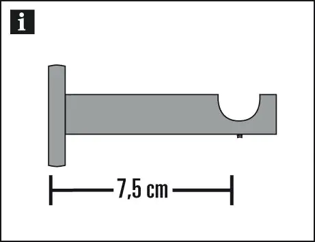 Gardinia Träger Memphis offen edelstahl-optik, Ø 16 mm Gardinia Träger Memphis offen edelstahl-optik, Ø 16 mm
