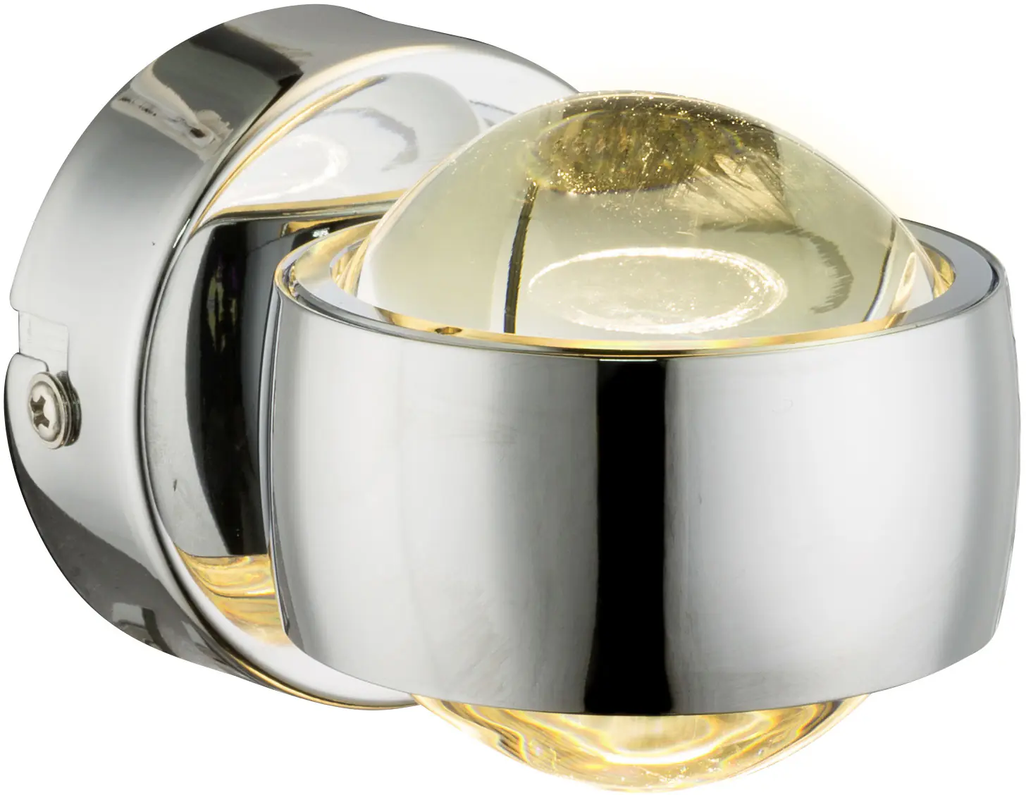 Globo LED Wandleuchte Randi verchromt 7,5 x 7 cm warmweiß