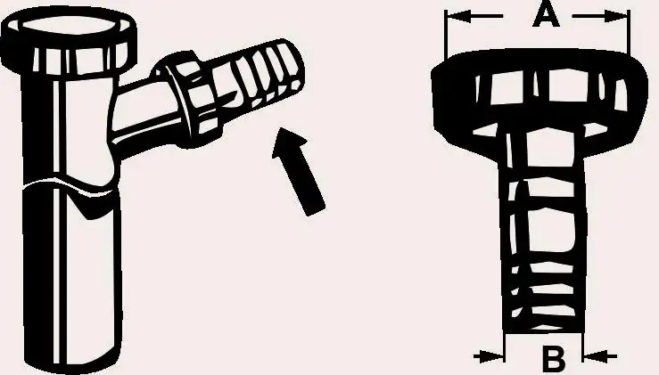 Cornat Schlauchanschluß für Tauchrohr 3/4" Metall, verchromt