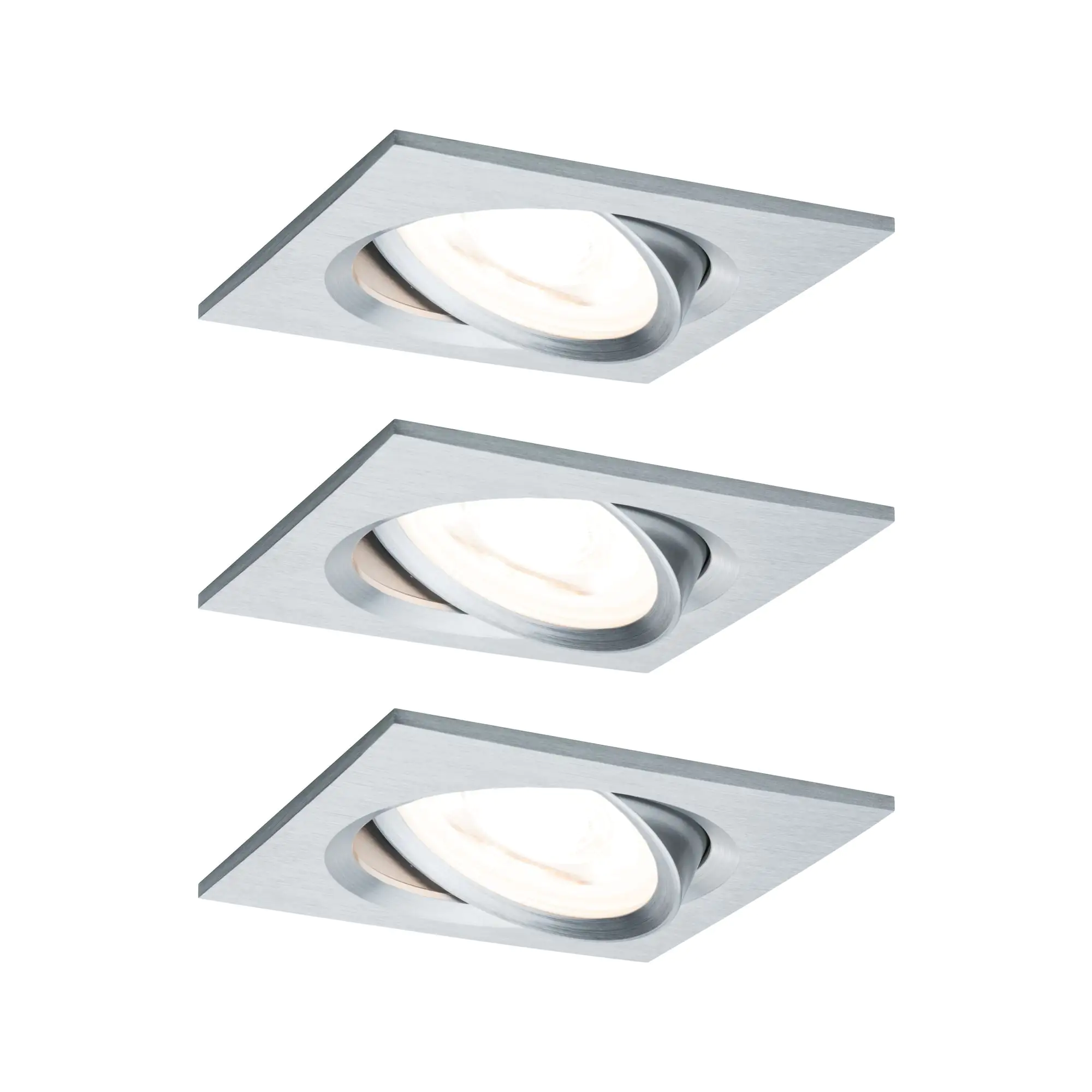 Paulmann LED Einbauleuchte Nova Coin 3er Set 8,4 x 8,4 cm schwenkbar