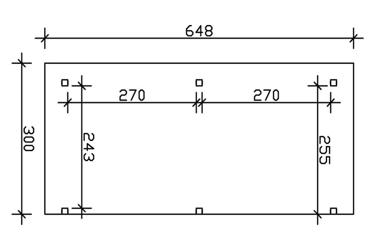 SKAN HOLZ Terrassenüberdachung Siena 648 x 300 cm Leimholz