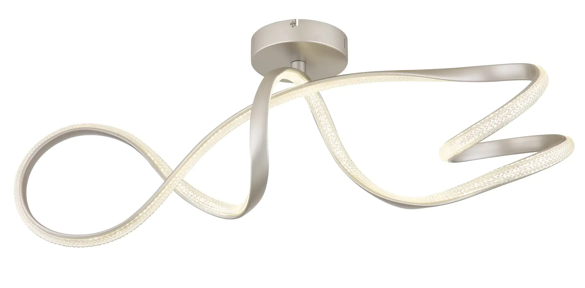 Globo LED-Deckenleuchte SWIRL nickel