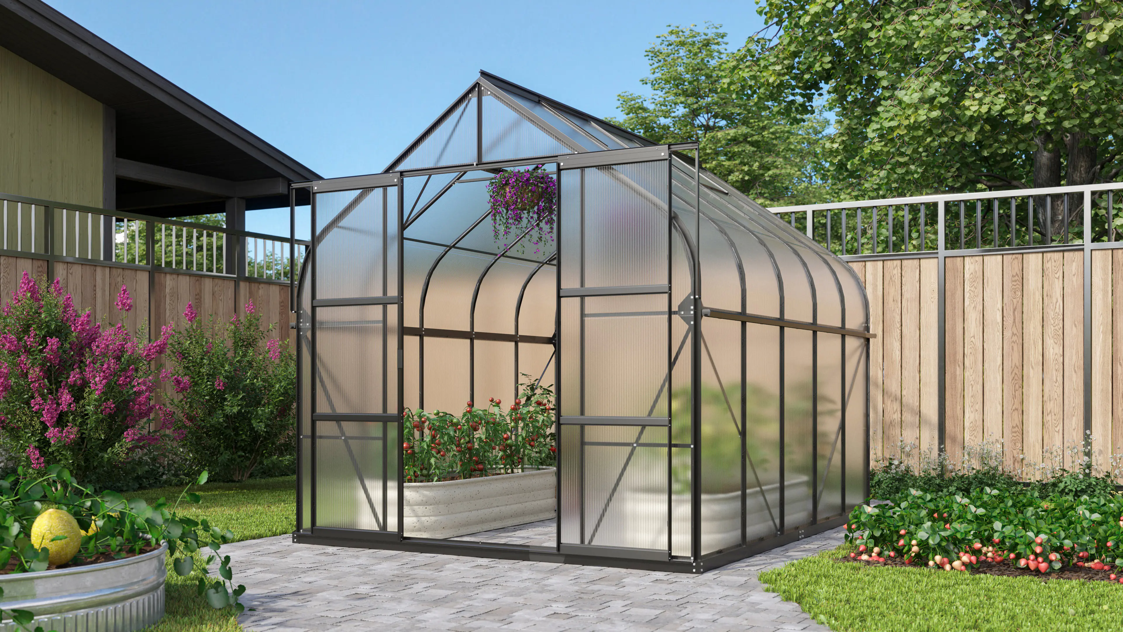 Vitavia Gewächshaus Dione 8300 schwarz 2,64 x 3,21 x 2,55 m Vitavia Gewächshaus Dione 8300 schwarz 2,64 x 3,21 x 2,55 m