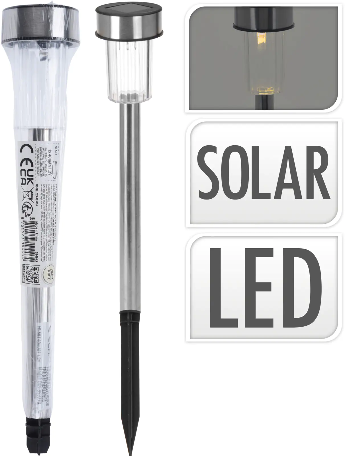 LED Solarleuchte 27,5 cm