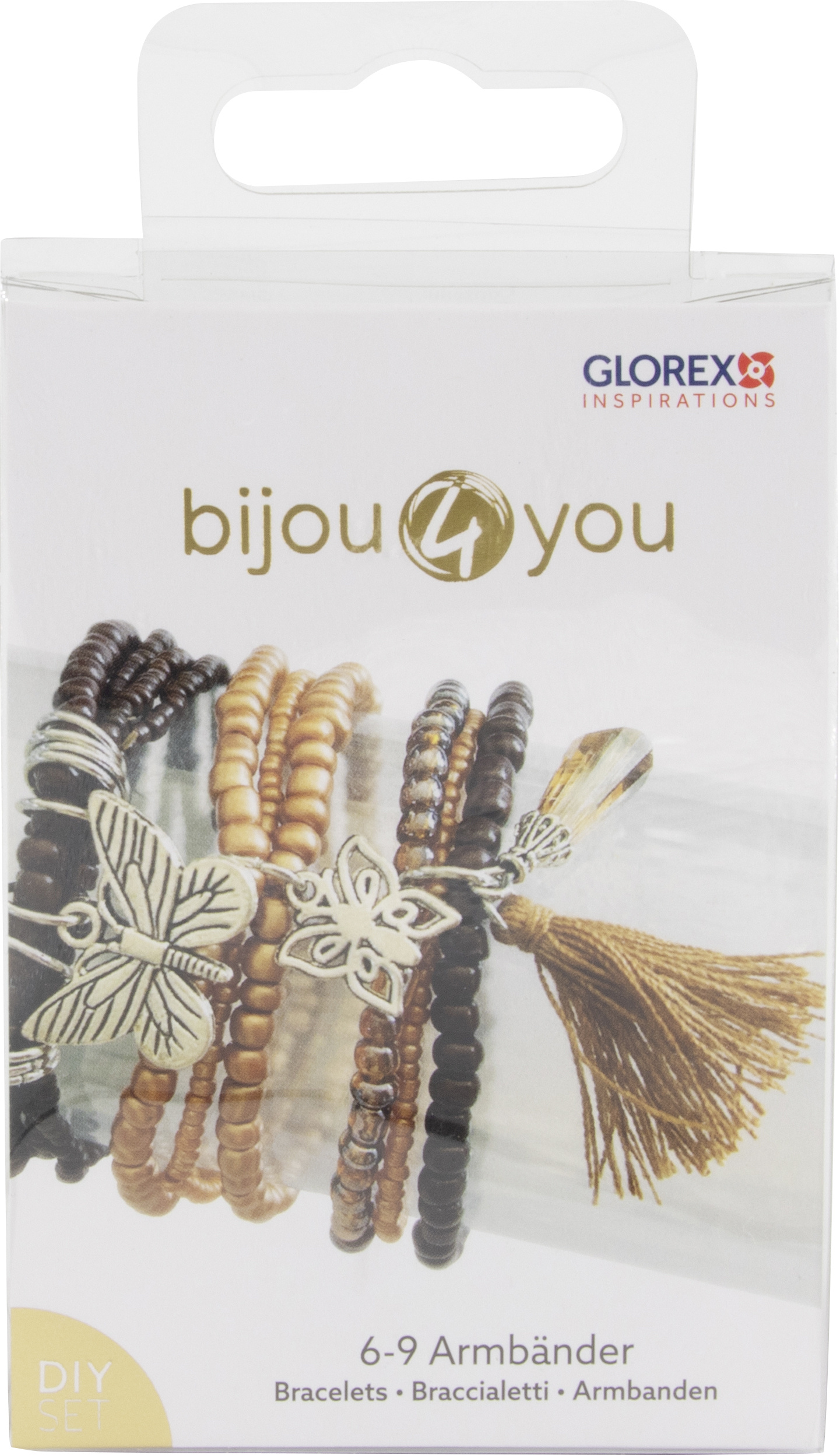 Glorex Armband-Set für 6-9 Armbänder DIY brauntöne