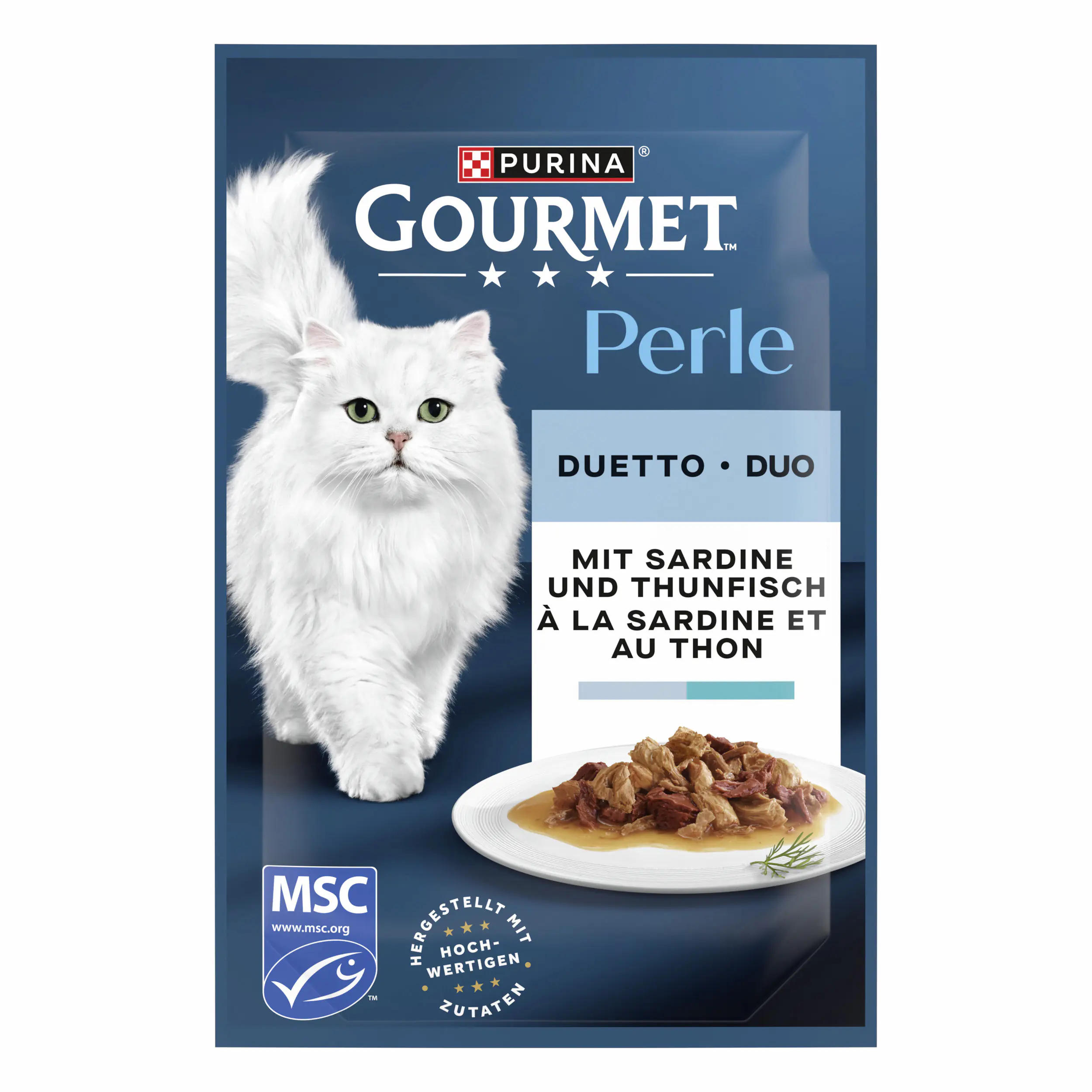Gourmet Perle Duetto mit Sardine & Thunfisch 85 g