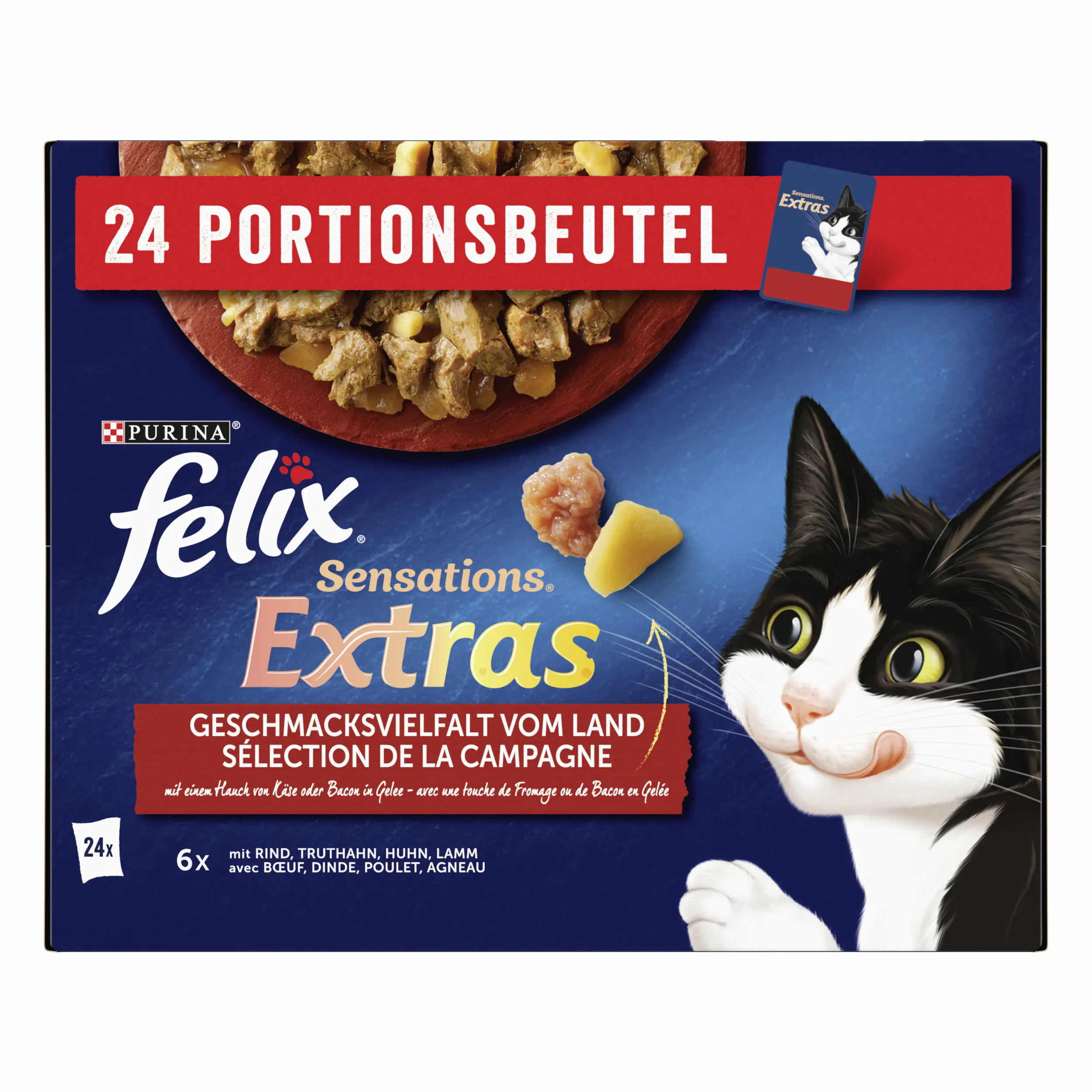 Felix Sensations Extras Geschmacksvielfalt vom Land 24x 85g