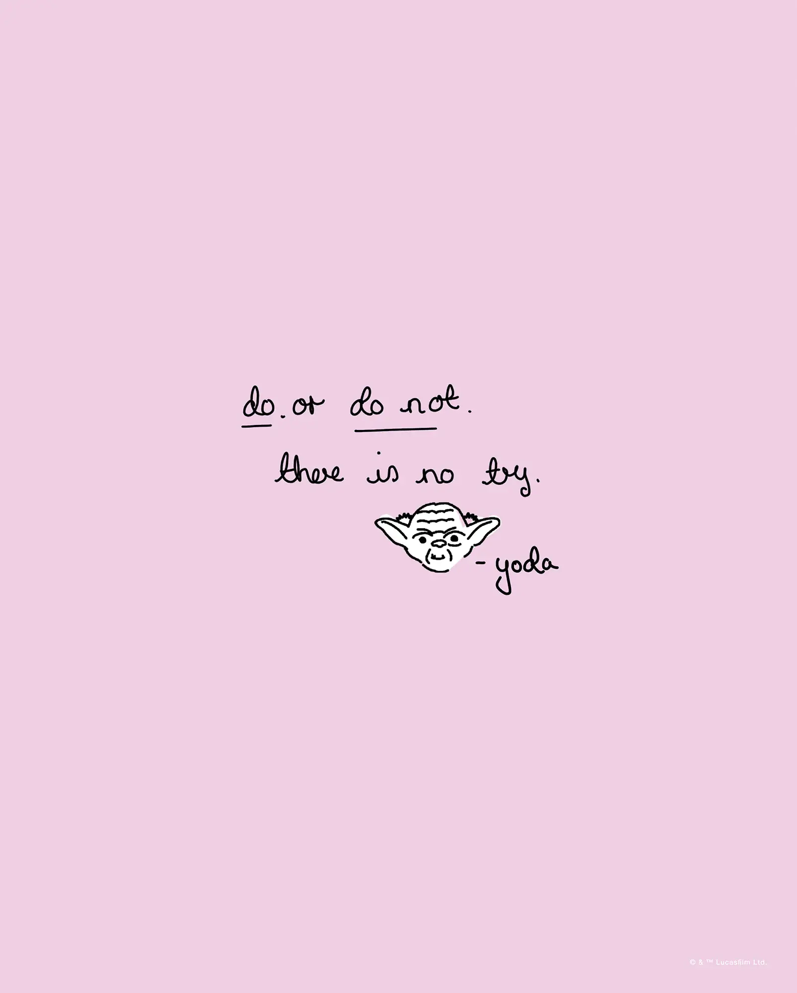 4055065190834 Komar Wandbild SW Quote Yoda Cute 40 x 50 cm