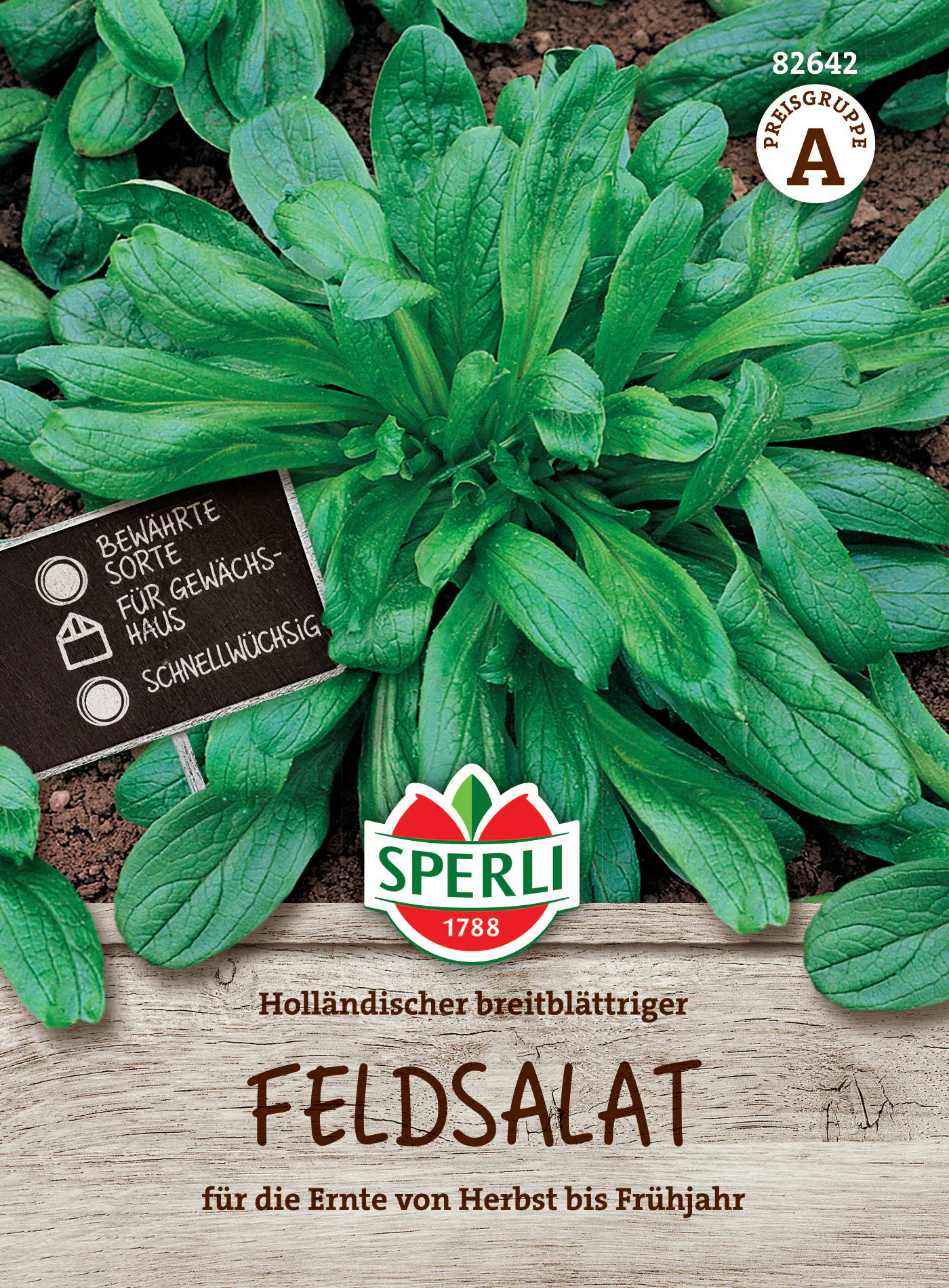 Sperli Saatgut Feldsalat Holländischer Breitblättriger für bis zu 2-3 lfd. Meter