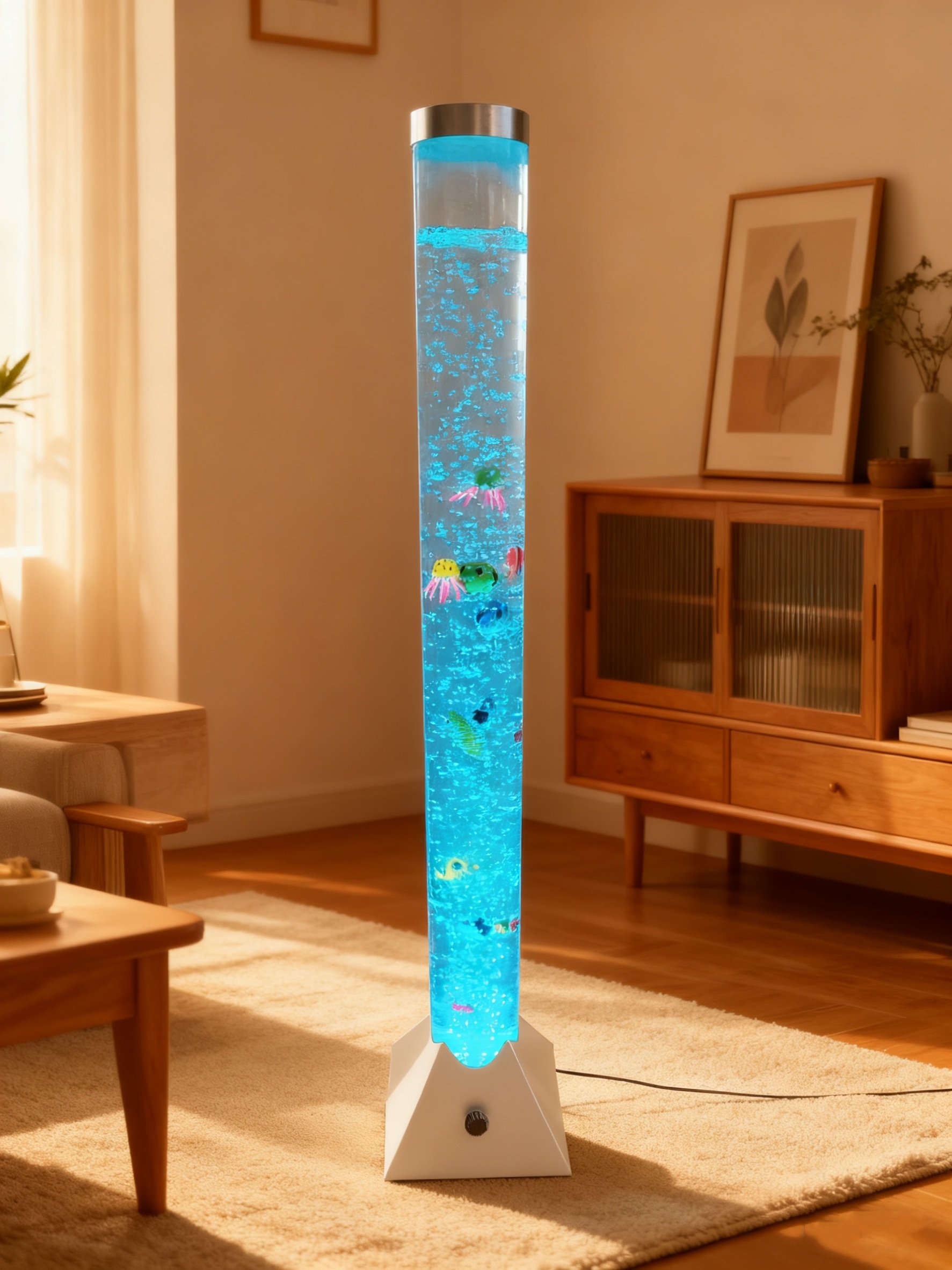 LED-Wassersäule Aquafee Ø 10,5 x 110 cm silber 