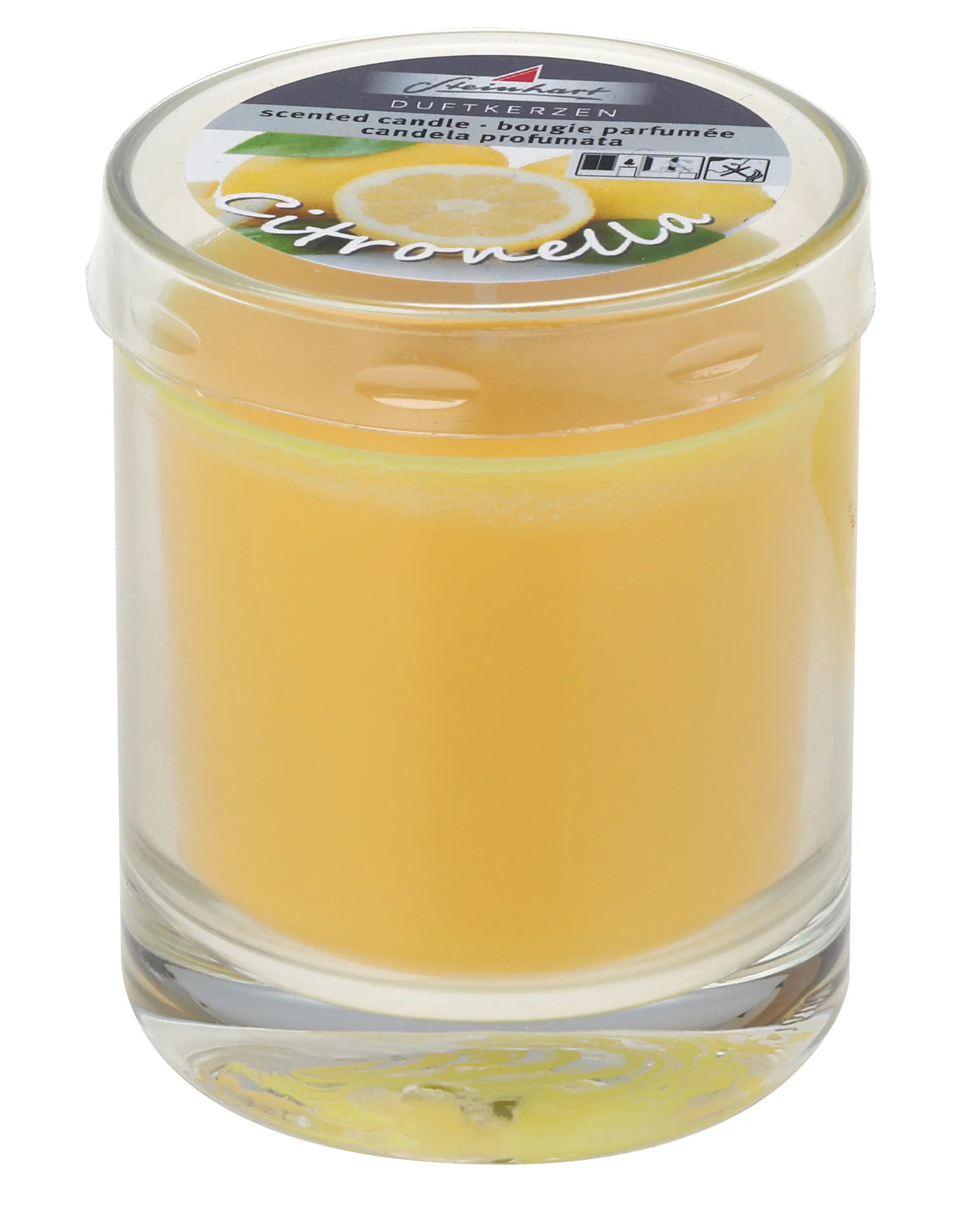 Steinhart Duftkerze im Glas Citronella Ø 6,5 x 7,9 cm gelb  