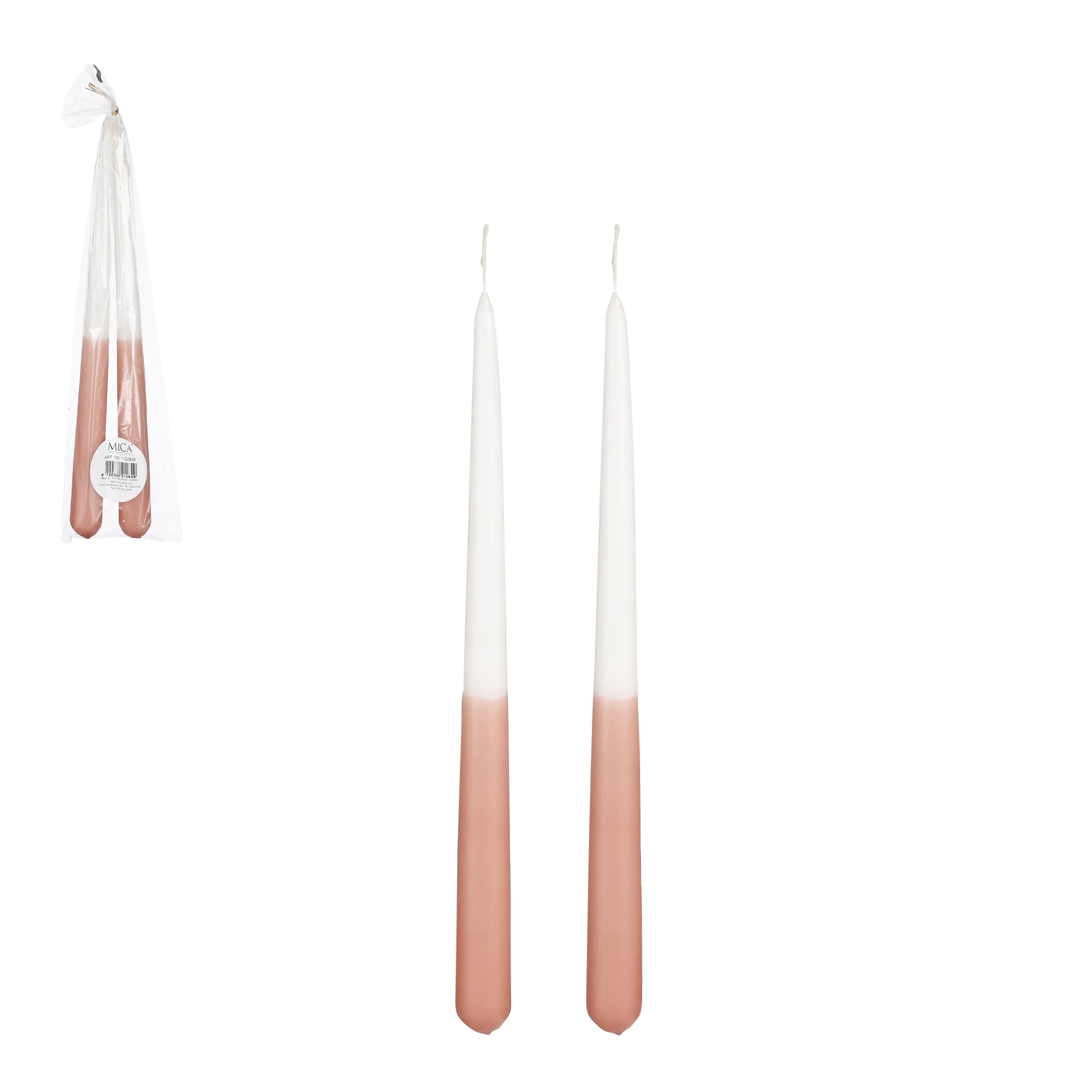 Mica Spitzkerzen Dip-dye rosa 2 Stück 2,2 x 30 cm Mica Spitzkerzen Dip-dye rosa 2 Stück 2,2 x 30 cm