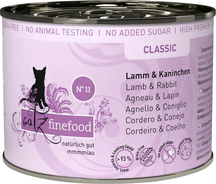 Catz Finefood Katzenfutter Classic No. 11 Lamm & Kaninchen 200 g