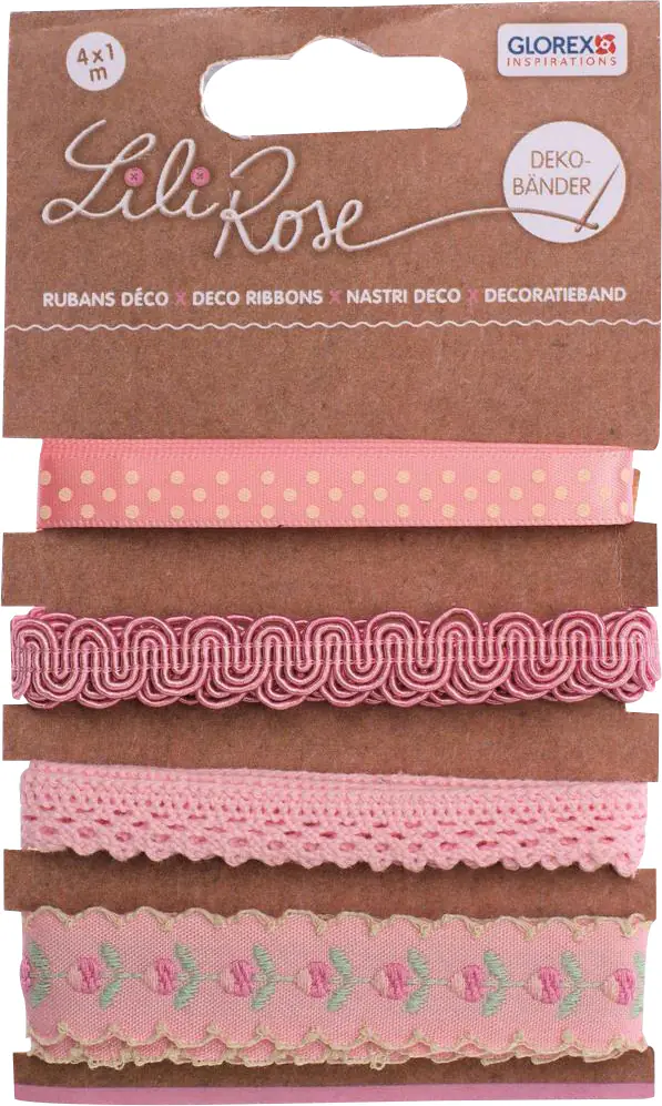 Glorex Deko Bänder Pinktöne