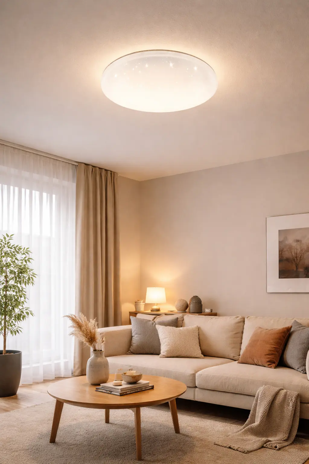 Eglo LED Deckenleuchte Pogliola-E weiß Ø 26 cm mit Kristalleffekt