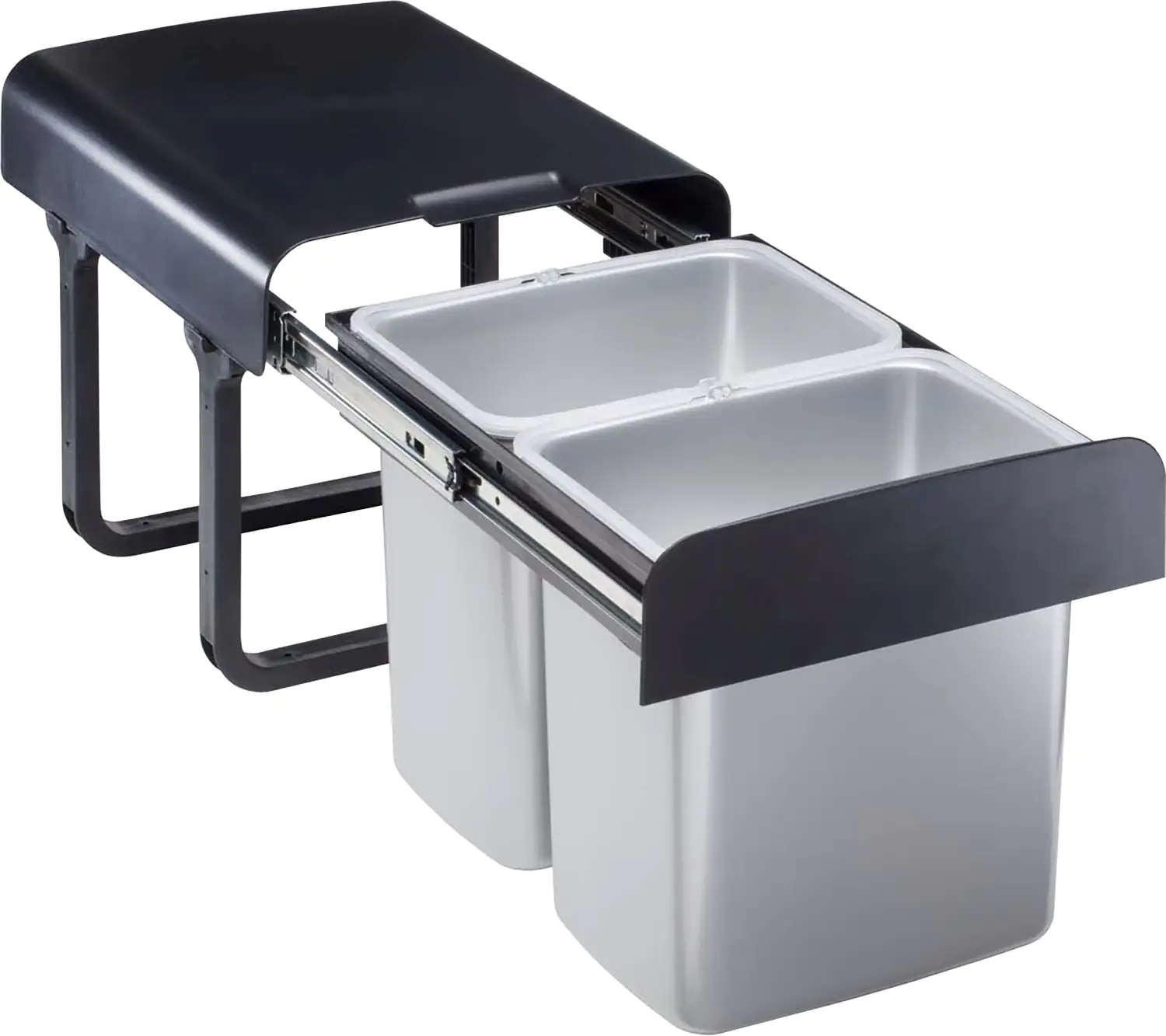 TrendLine Einbau-Mülltrennungssystem 2 x 16 L, Auszug: 47 -98 cm TrendLine Einbau-Mülltrennungssystem 2 x 16 L, Auszug: 47 -98 cm