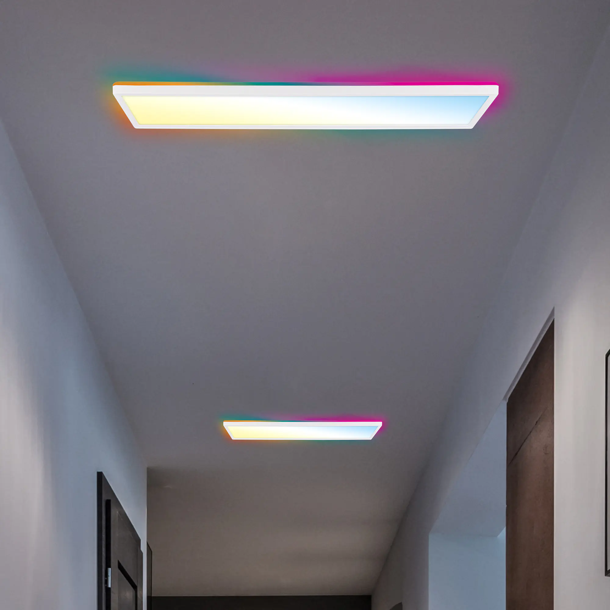 Briloner LED-Panelleuchte Slim 58 x 20 cm weiß RGB dimmbar