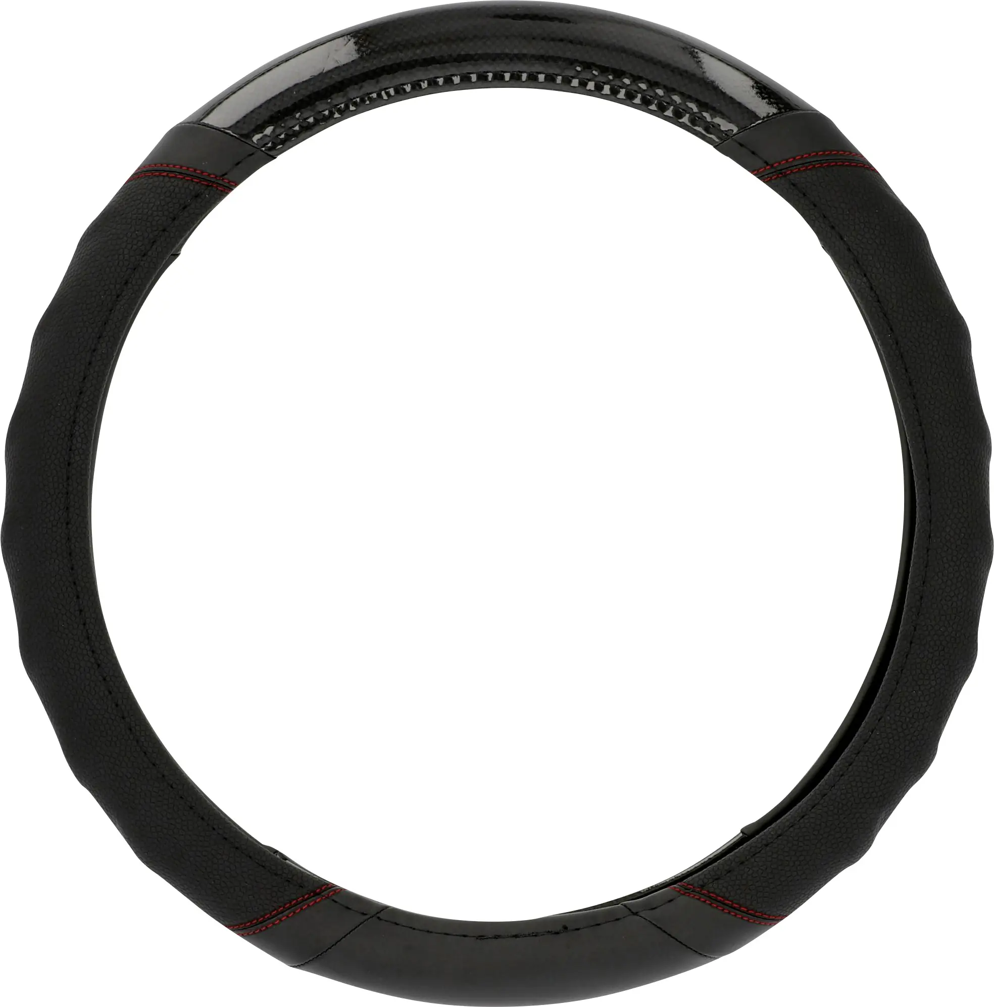 Cartrend Lenkradhülle schwarz-carbon