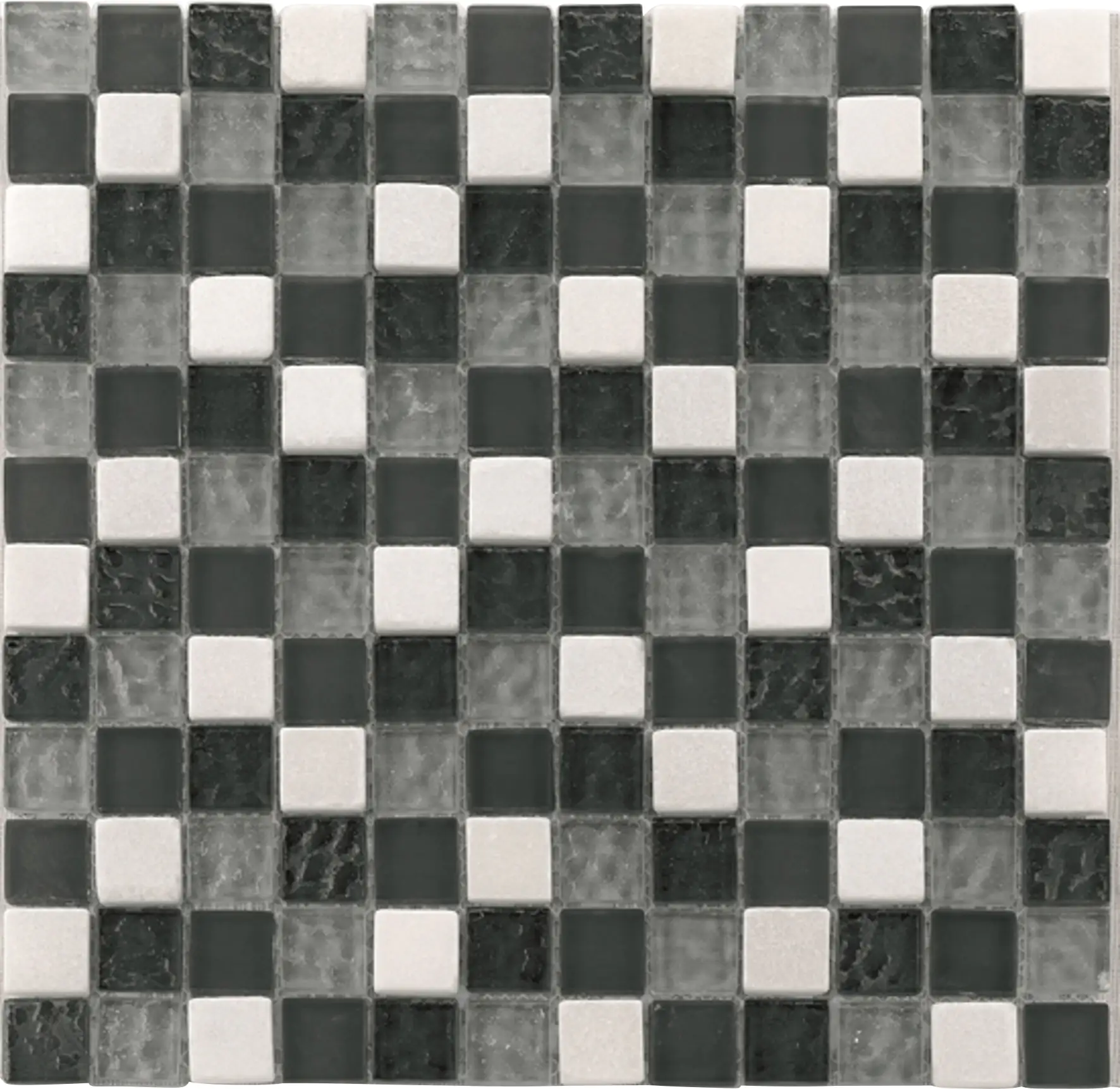 Mosaikfliese Rustica Maxi 30 x 30 cm schwarz-weiß Steinmaß: ca. 2,3 x 2,3 cm Mosaikfliese Rustica Maxi 30 x 30 cm schwarz-weiß Steinmaß: ca. 2,3 x 2,3 cm