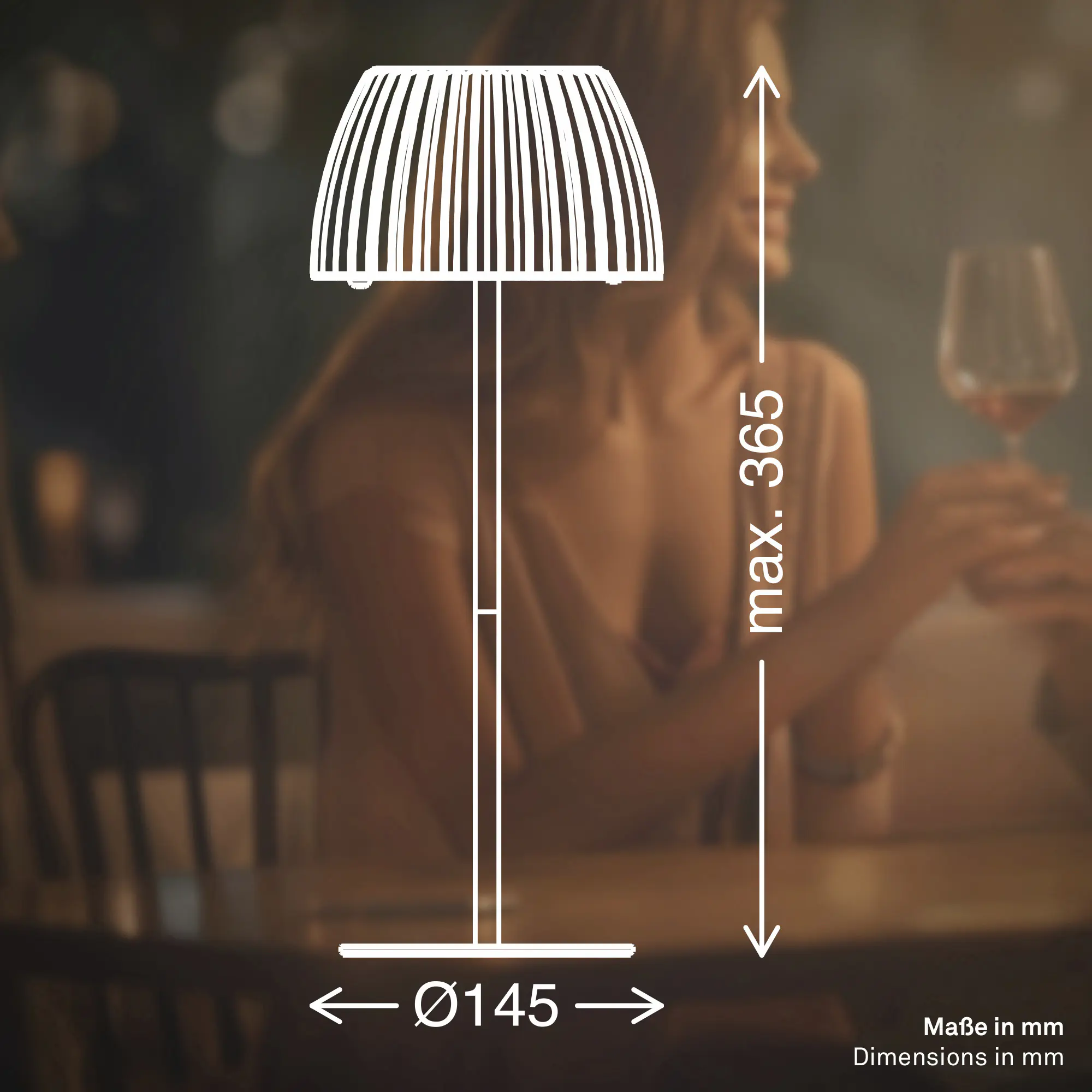 Briloner LED-Tischleuchte Riffle mit Akku orange dimmbar
