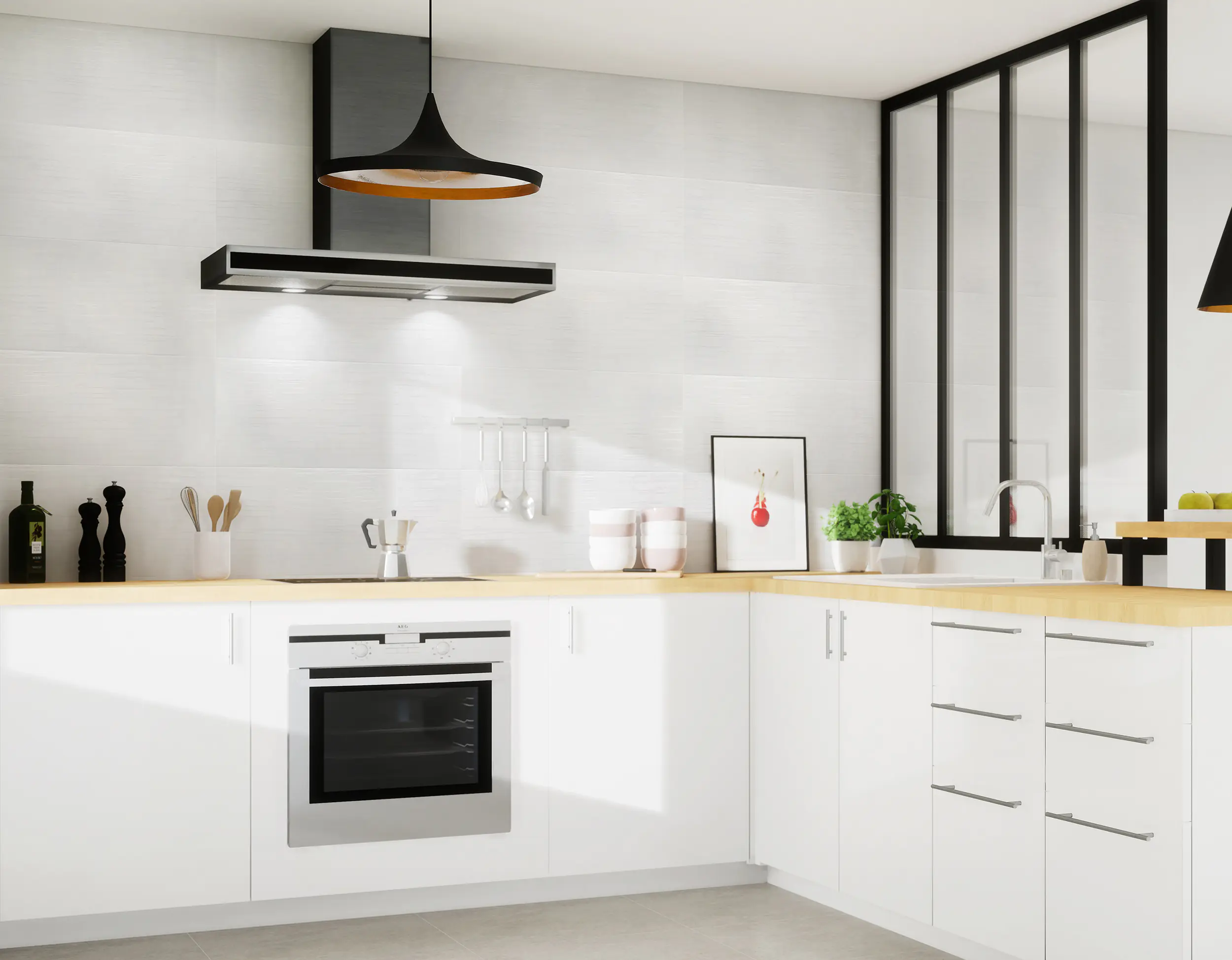 Wandfliese Lago 30 x 60 cm weiß