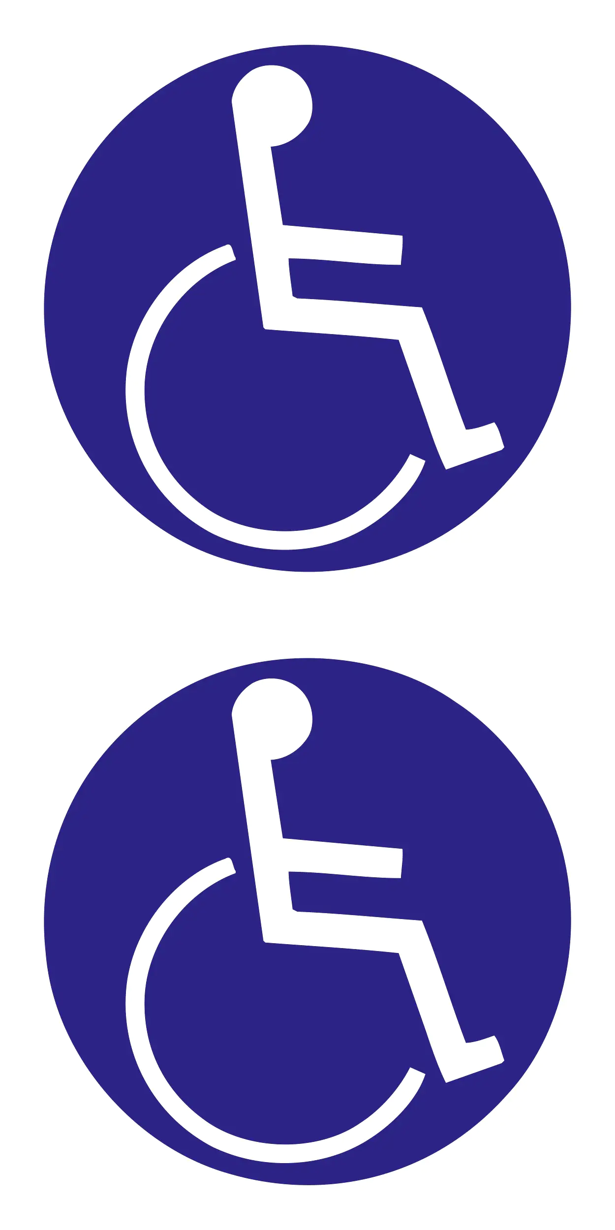 Hermann Schütz Aufkleber Behinderten-Symbol 2er-Set blau je Ø 60mm