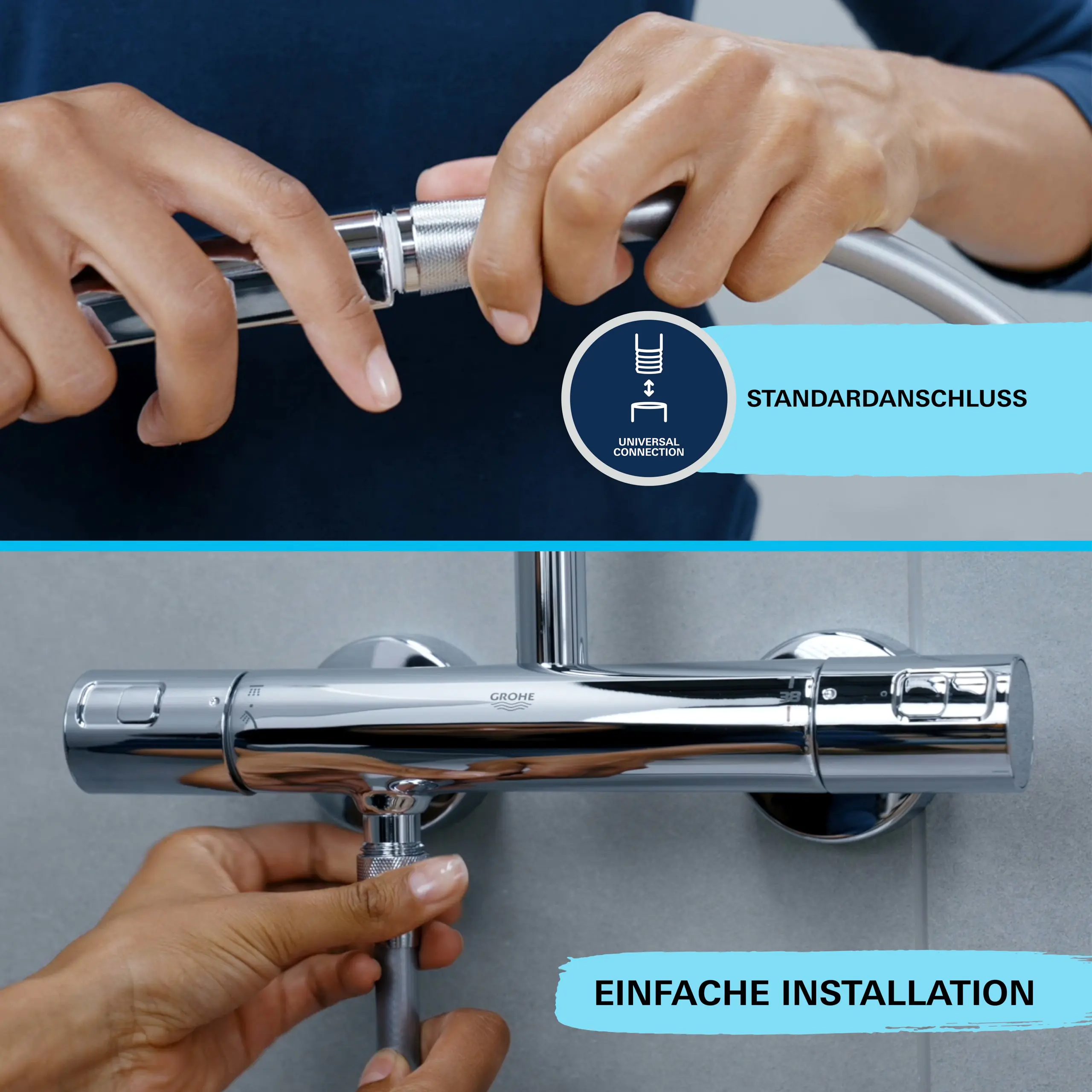 Grohe Vitalio Handbrause Start 110 2 Strahlarten chrom Grohe Vitalio Handbrause Start 110 2 Strahlarten chrom