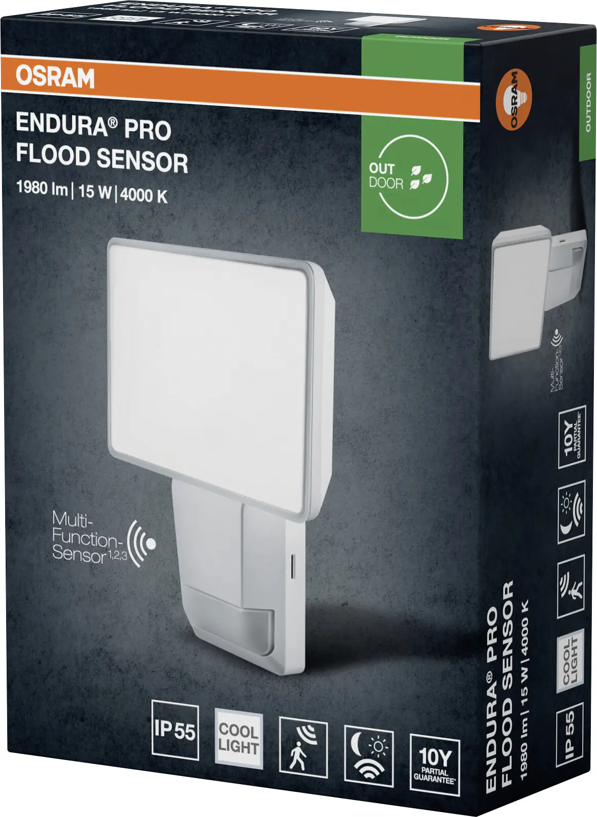 Osram Außenleuchte Endura PRO Flood Bewegunsmelder 15W IP55 weiß