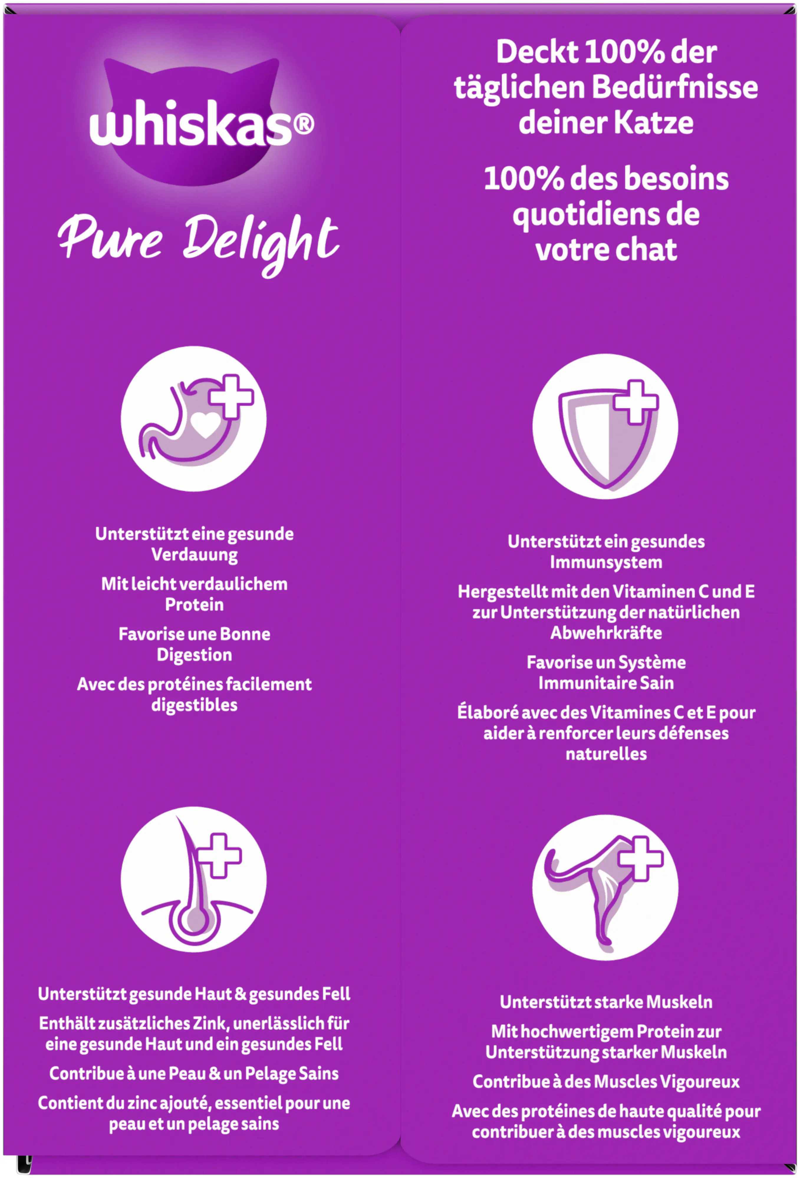 Whiskas Multipack Pure Delight Klassisches Ragout Katzenfutter 12 x 85 g