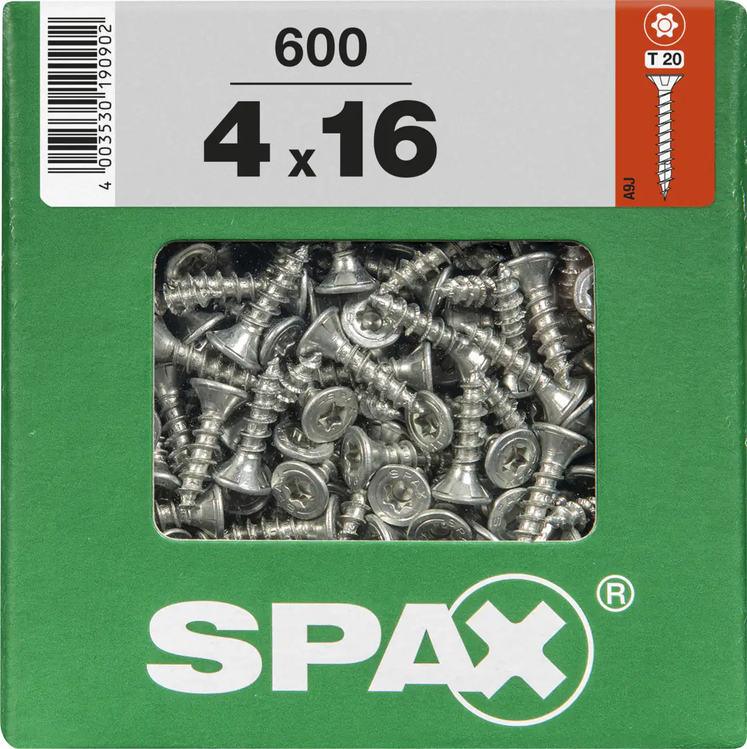 Spax Universalschrauben 4.0 x 16 mm TX 20 - 600 Stk. Spax Universalschrauben 4.0 x 16 mm TX 20 - 600 Stk.