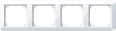 Merten Abdeckrahmen 4-fach  Serie 1-M aktivweiß 389425