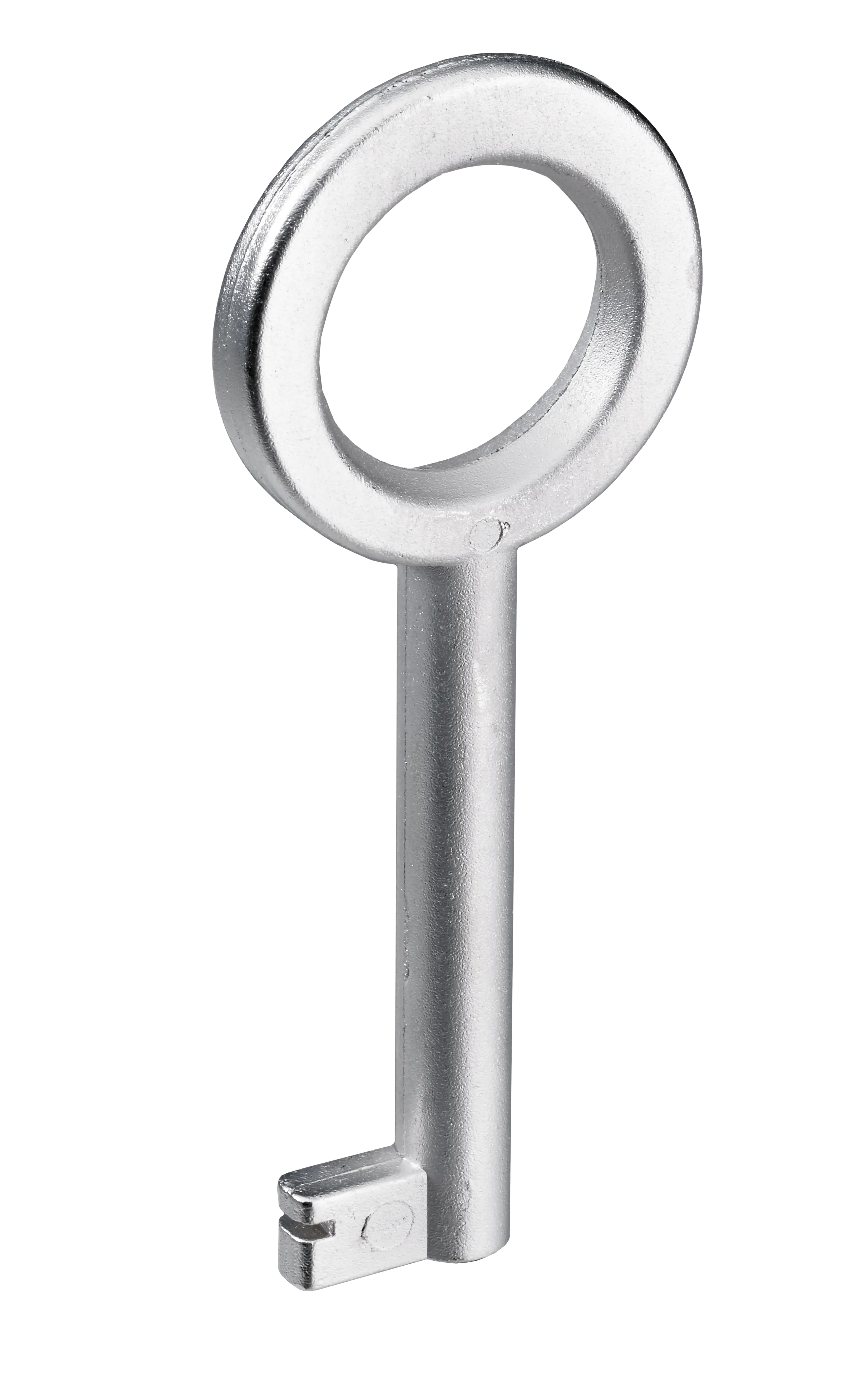 Hettich Buntbart-Schlüssel vernickelt matt 65 x 4 mm Stahl, 1 Stück