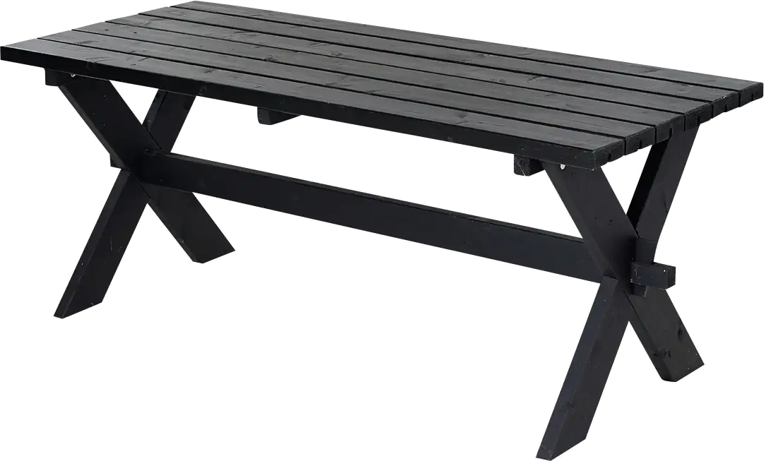 5703393717573 Plus Tisch Nostalgie 177x75x72cm schwarz rechteckig