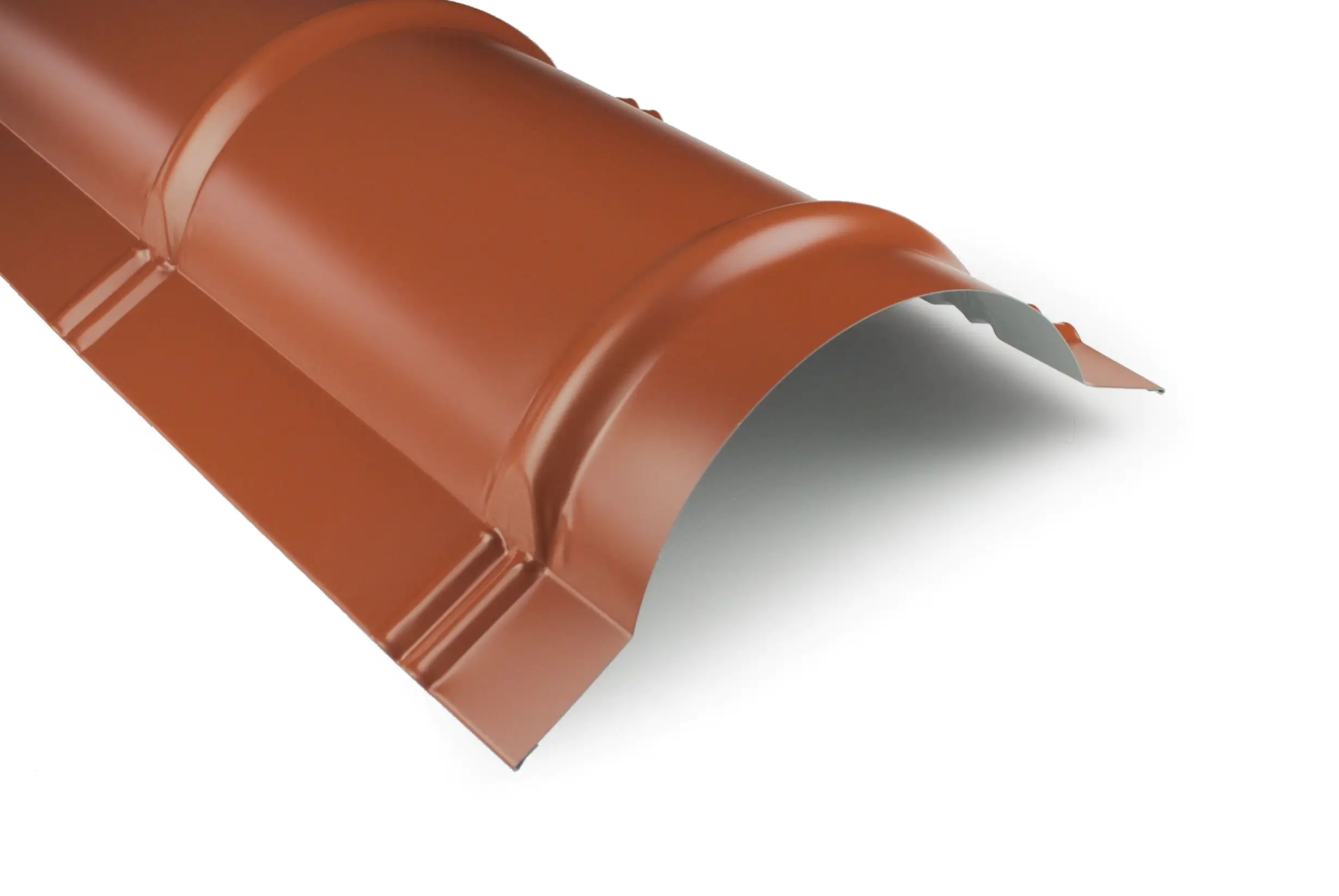 4031091803498 Weckman Firstblech halbrund 98,5 x 26 cm ziegelrot